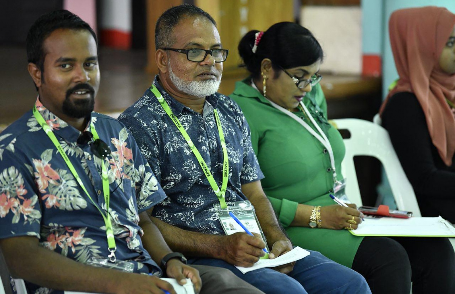 މާލެ: ސެޕްޓެމްބަރު 23، 2018: މަޖީދިއްޔާ ސްކޫލުގައި އޮފޝަލުންތަކެއް އިށީންދެލައިގެން.-- ފޮޓޯ: ނިޝާން އަލީ /މިހާރު