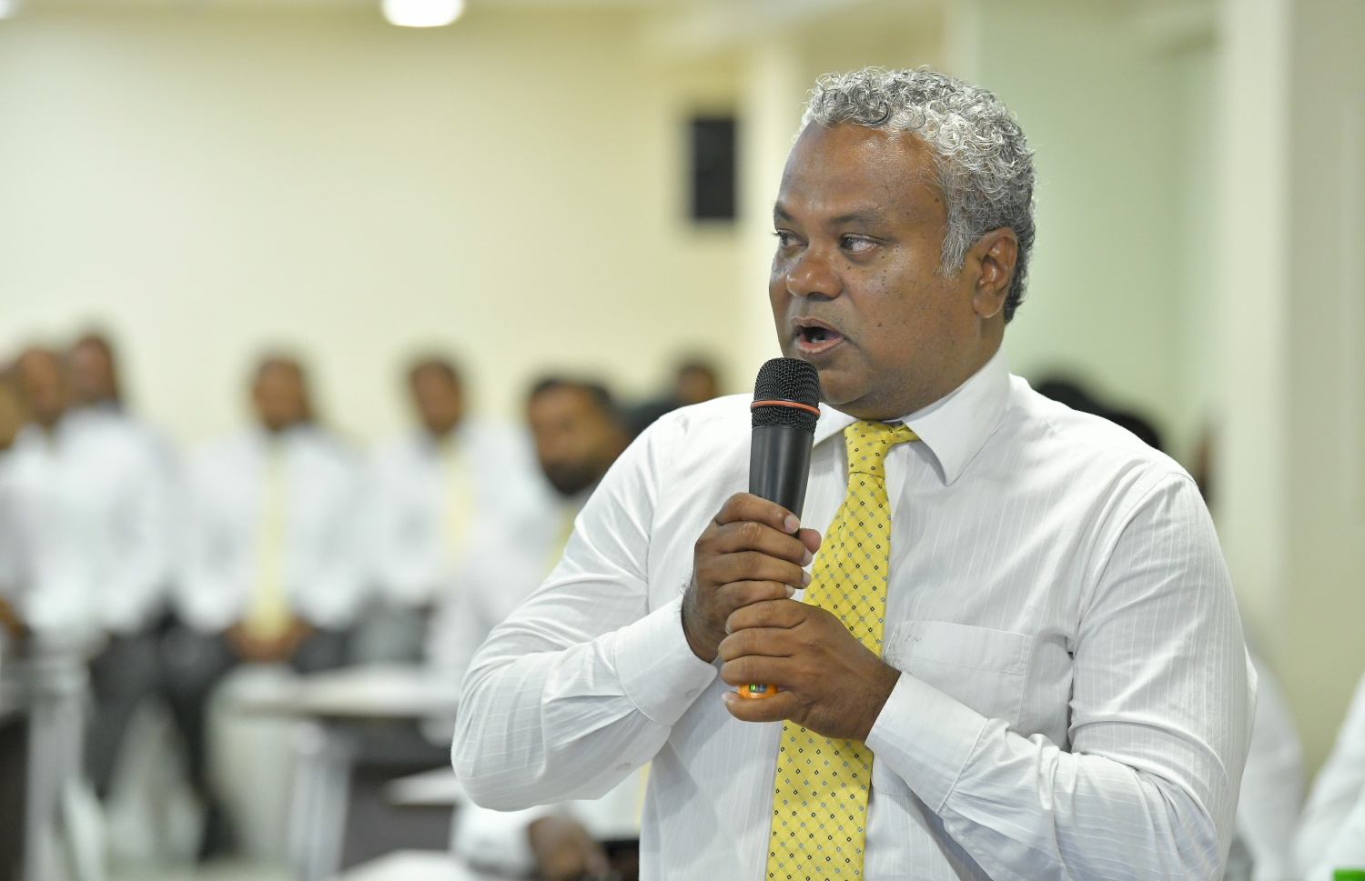 މާލެ: ސެޕްޓެމްބަރު 25، 2018: ޗަމްޕާގައި ބޭއްވި އެމްޑީޕީގެ ގައުމީ މަޖިލީހުގައި އެމްޑީޕީގެ ބައެއް މެމްބަރުން ބައިވެރިވަނީ.-- ފޮޓޯ: ނިޝާން އަލީ /މިހާރު