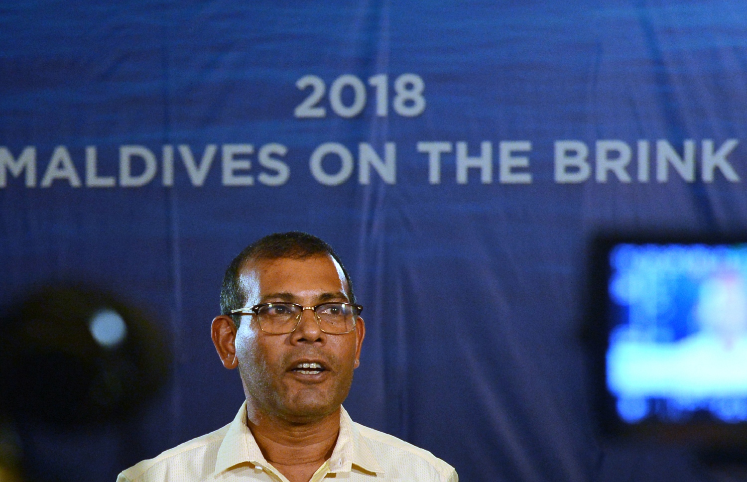 ކުރީގެ ރައީސް މުހައްމަދު ނަޝީދު. އެމަނިކުފާނު އަންނަ މަހުގެ އެއްވަނަ ދުވަހު ރާއްޖެ ވަޑައިގަންނަވާނީ މިނިވަނެއްގެ ގޮތުގައި ކަމަށް އެމްޑީޕީން ބުނޭ.-- މިހާރު ފައިލް ފޮޓޯ