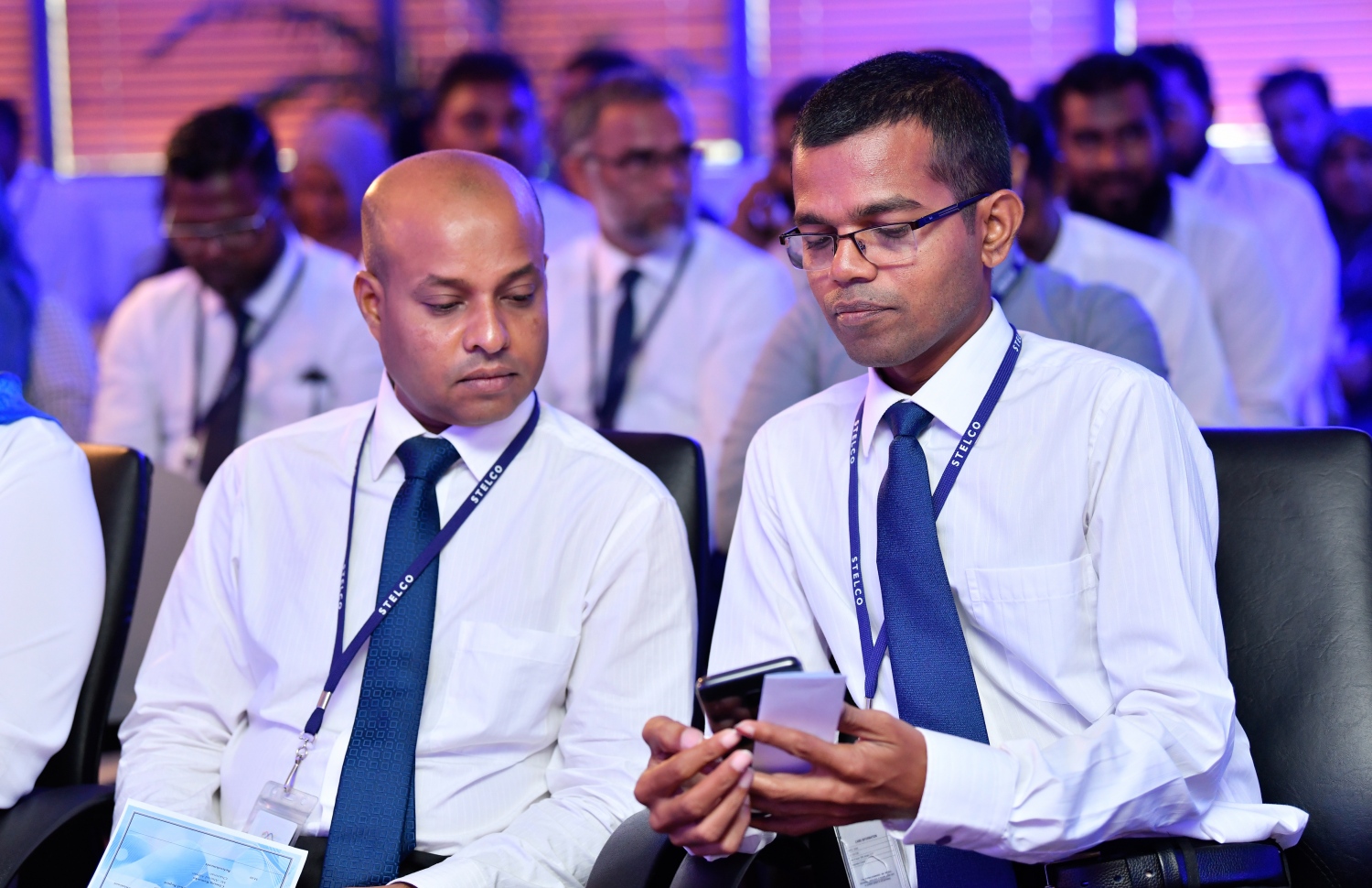 މާލެ: ސެޕްޓެމްބަރު 29، 2018- ސްޓެލްކޯގެ އަހަރީ އާންމު ޖަލްސާގެ ތެރެއިން.---ފޮޓޯ: ހުސައިން ވަހީދު/މިހާރު