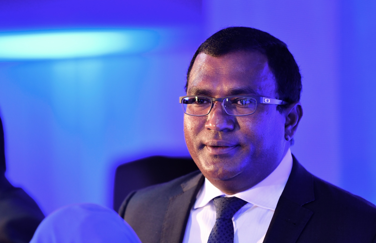 މާލެ: ސެޕްޓެމްބަރު 29، 2018- ސްޓެލްކޯގެ އަހަރީ އާންމު ޖަލްސާގައި އެކުންފުނީގެ މެނޭޖިން ޑިރެކްޓަރު ޒުހޫރު ބައިވެރިވެވަޑައިގަންނަވަނީ.---ފޮޓޯ: ހުސައިން ވަހީދު/މިހާރު