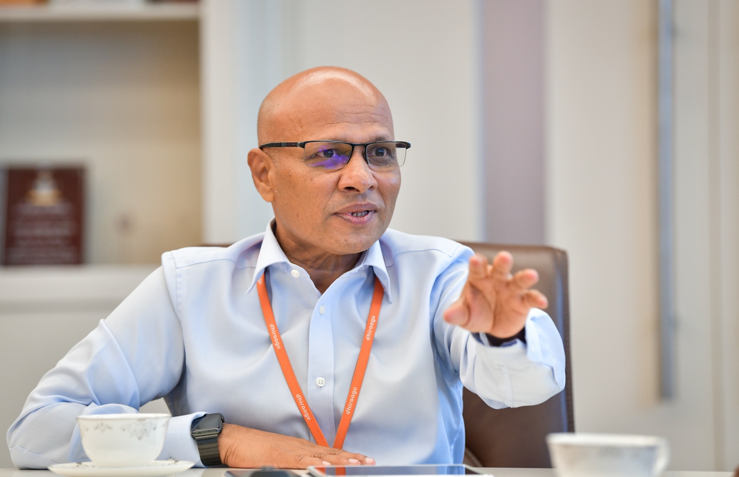 ދިރާގުގެ ސީއީއޯ އިސްމާއިލް ރަޝީދު. ދިރާގަށް މިއަދު 30 އަހަރު ފުރުނުއިރު އެ ކުންފުނީގެ 99 ޕަސެންޓް މުވައްޒަފުންނަކީ ދިވެހިން. ފޮޓޯ: ނިޝާން އަލީ /މިހާރު