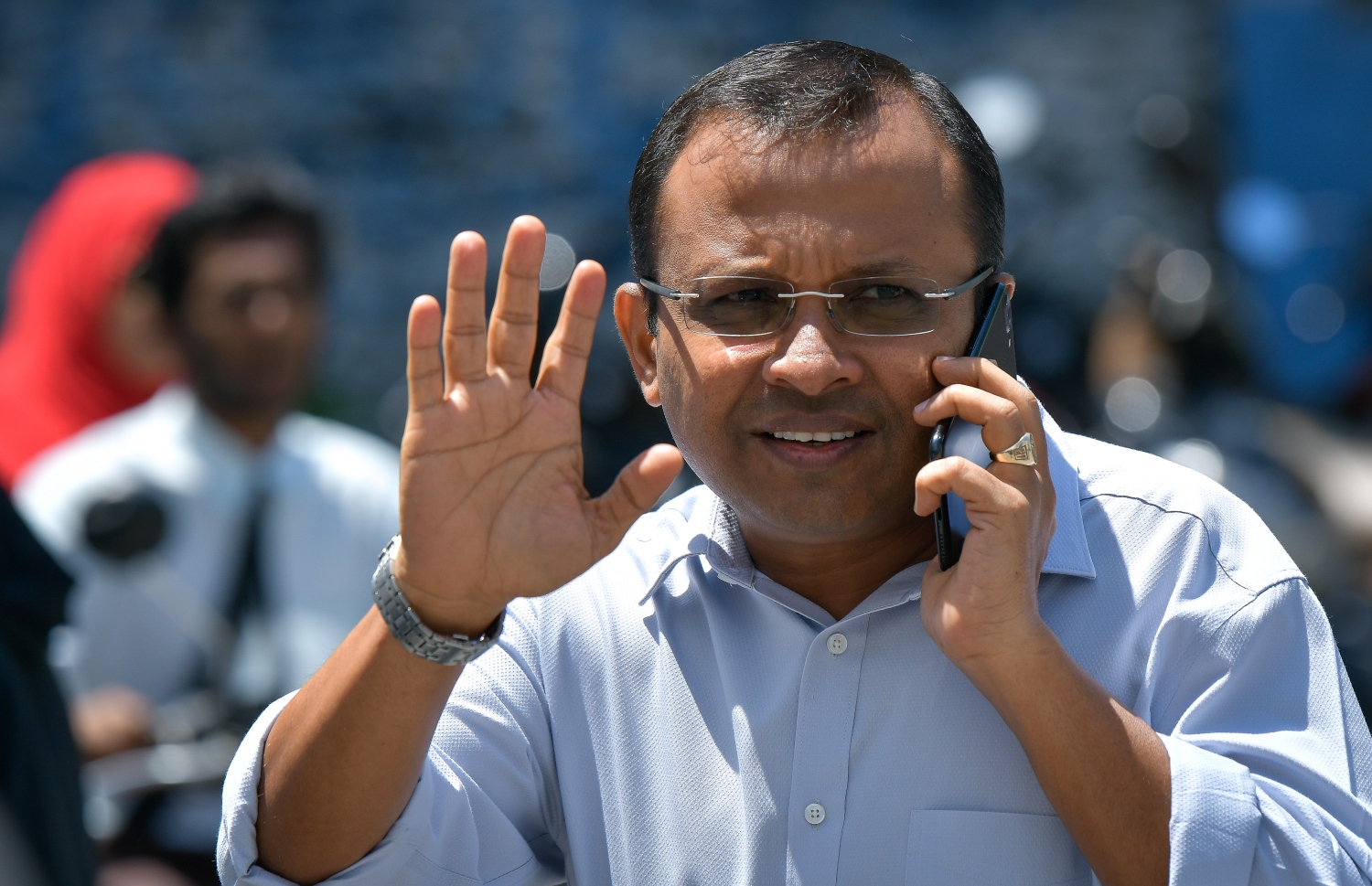 އަބްދުﷲ ރިޔާޒު: އަފްރާޝީމްގެ މަރާ ގުޅޭ ގޮތުން އޭނާ އަށް އެނގިވަޑައިގަންނަވާ މައުލޫމާތު ފުލުހުން ރިޔާސީ ކޮމިޝަނާ ހިއްސާ ކޮށްފައިވާނެ ކަމަށް ބެލެވޭ ކަމަށް ރޭ ވިދާޅުވި.--- ފޮޓޯ: ނިޝާން އަލީ/ މިހާރު