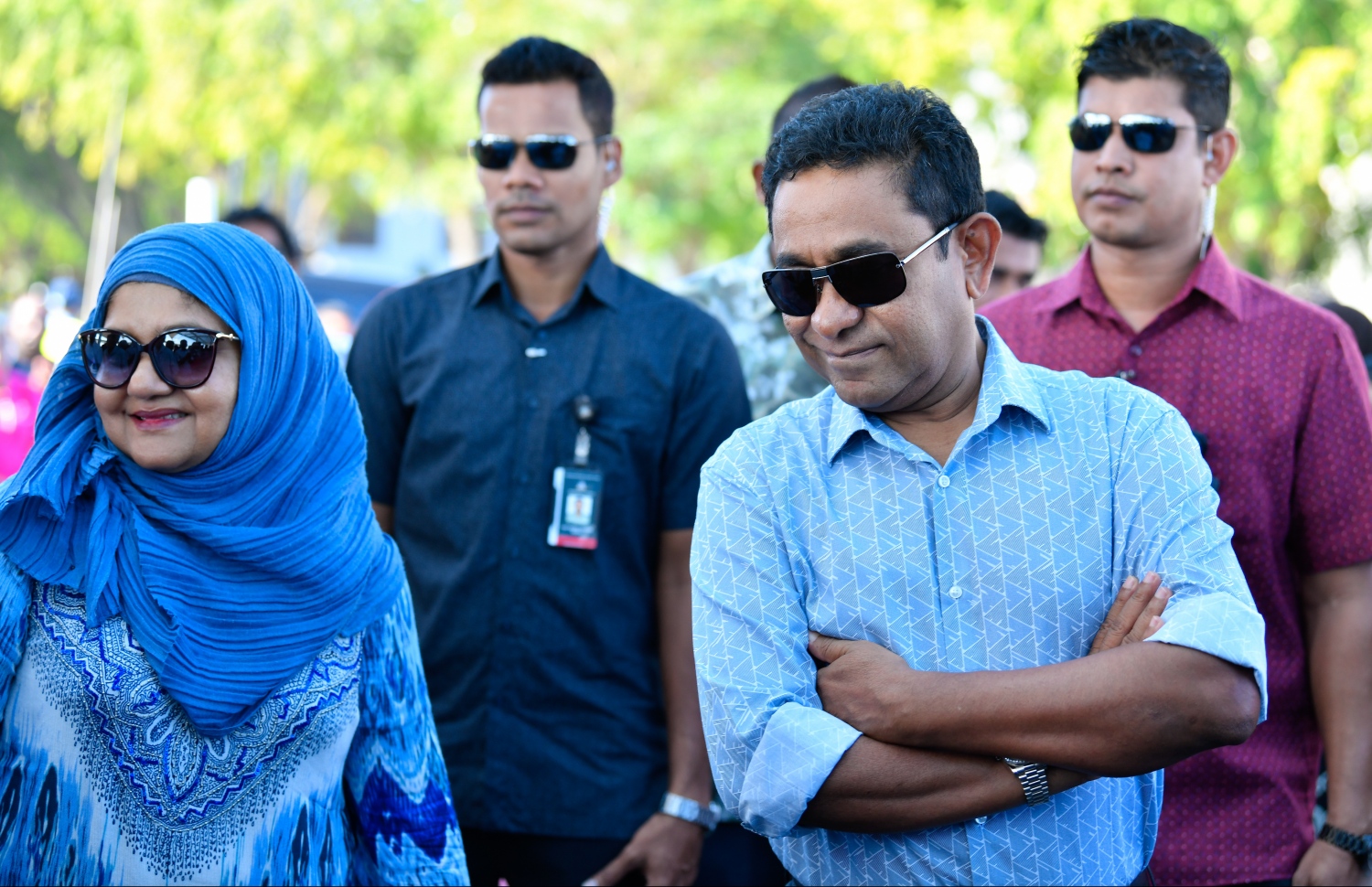 ކުރީގެ ރައީސް ޔާމީނާއި އަނބިކަނބަލުން ފާތުމަތު އިބްރާހީމް: އާއިލާ އިން ވެސް އާދޭސްކުރަނީ މިވަގުތު ސިޔާސީ ކަންކަމުން އެއްފަރާތްވެވަޑައިގަތުމަށް ކަމަށް ވިދާޅުވި --ފޮޓޯ: ހުސައިން ވަހީދު/މިހާރު