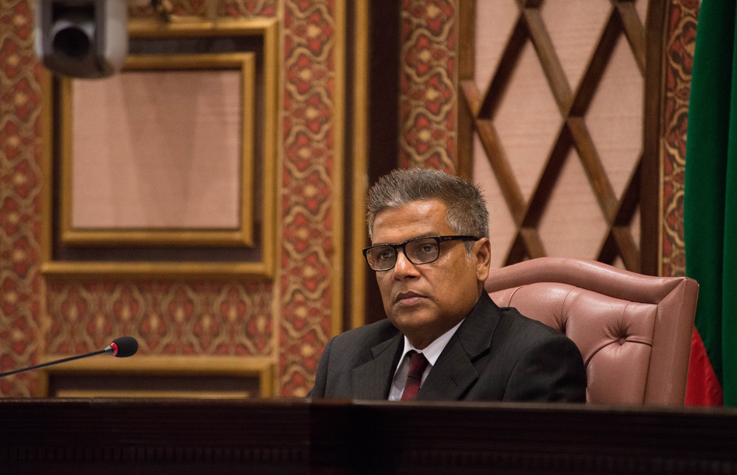 މަޖިލީހުގެ ނައިބު ރައީސް ރީކޯ މޫސާ މަނިކު، ރިޔާސަތުގައި. --- ފޮޓޯ: މަޖިލިސް