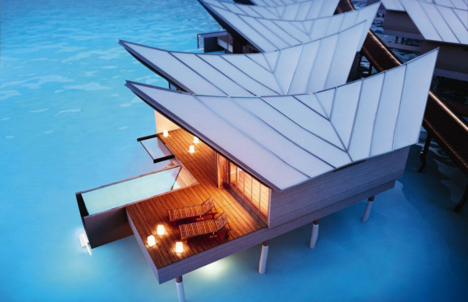 މޫވެންޕިކް ކުންފުނިން ނ. ކުރެދިވަރުގައި ތަރައްގީކުރި ރިސޯޓްގެ އޮވާ ވޯޓާ ޕޫލް ވިލާ -- ފޮޓޯ: މޫވެންޕިކް