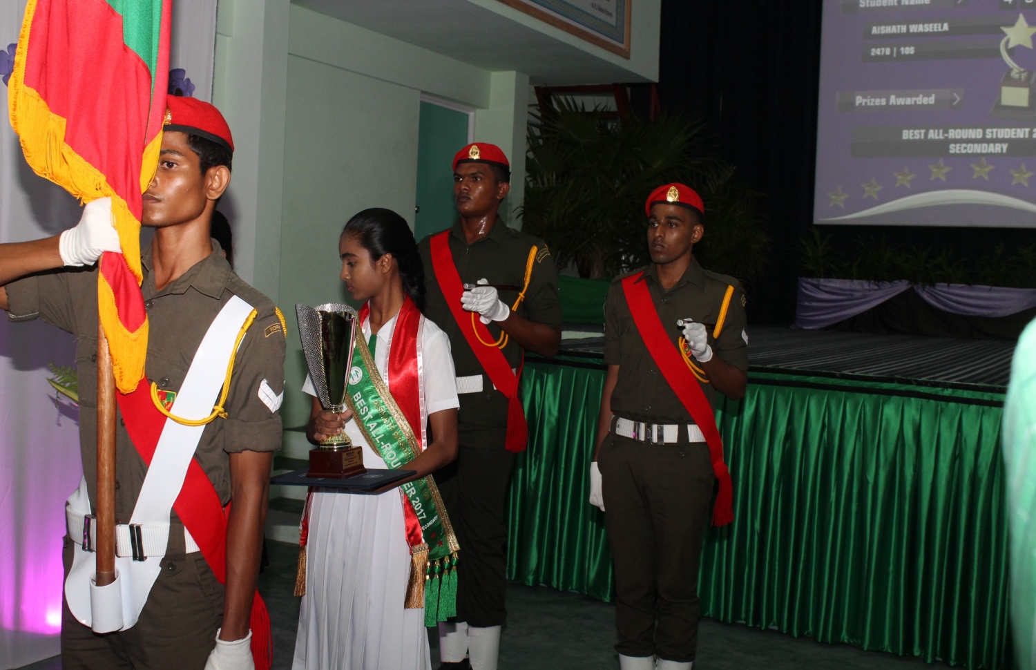 ހއ. ހޯރަފުށި: ނޮވެމްބަރު 6، 2018: ހއ. ހޯރަފުށީގައި ހުންނަ އެ އަތޮޅުގެ އަތޮޅު މަދަރުސާގެ އިނާމު ދިނުމުގެ ޖަލްސާގެ ތެރެއިން.-- ފޮޓޯ: ހއ އަތޮޅު މަދަރުސާ