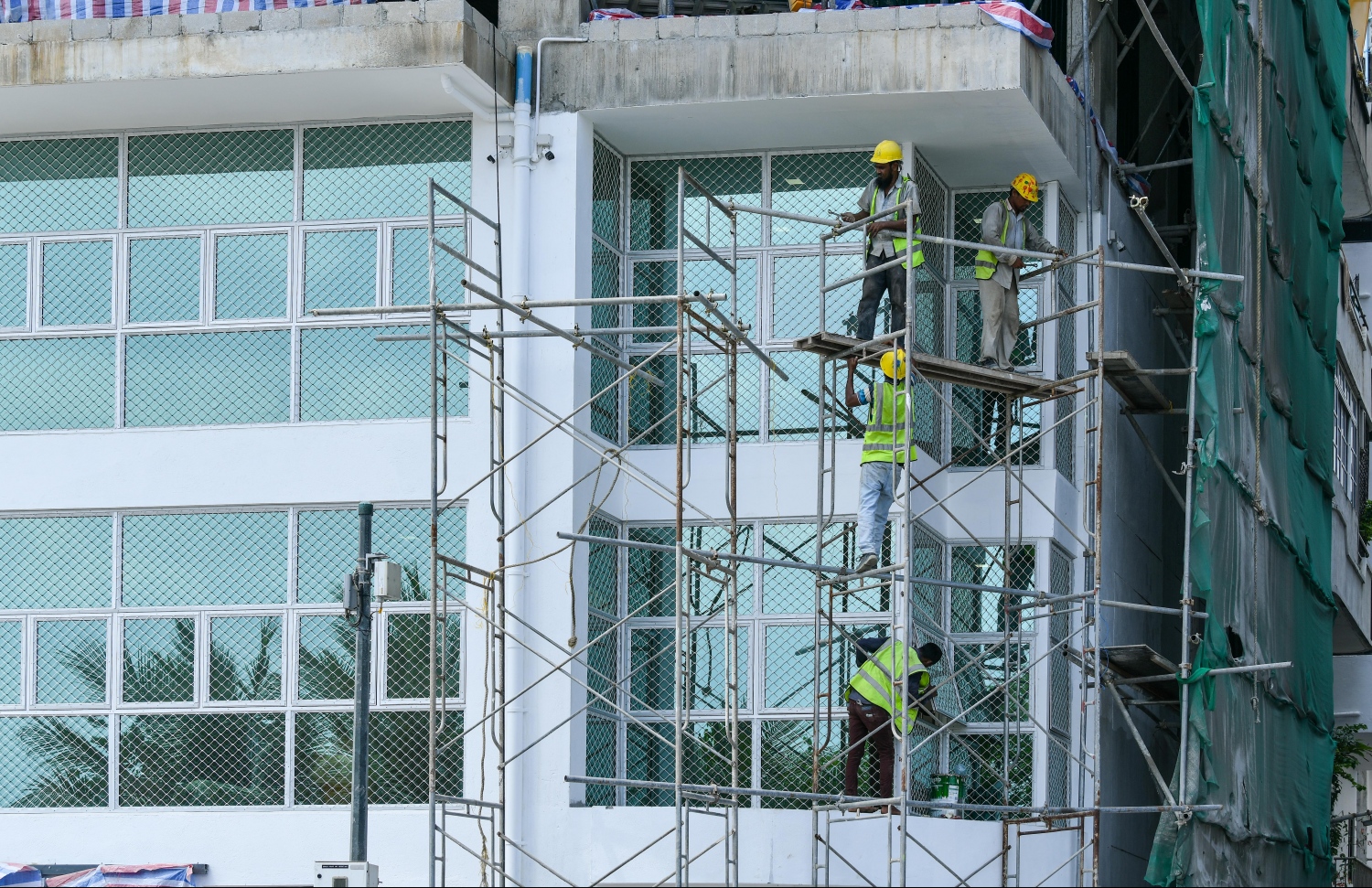 ރައީސް ޔާމީންގެ ގެކޮޅު ދޫވެހީގެ މަސައްކަތް ކުރިއަށް ދަނީ. --ފޮޓޯ: ހުސެއިން ވަހީދު/މިހާރު