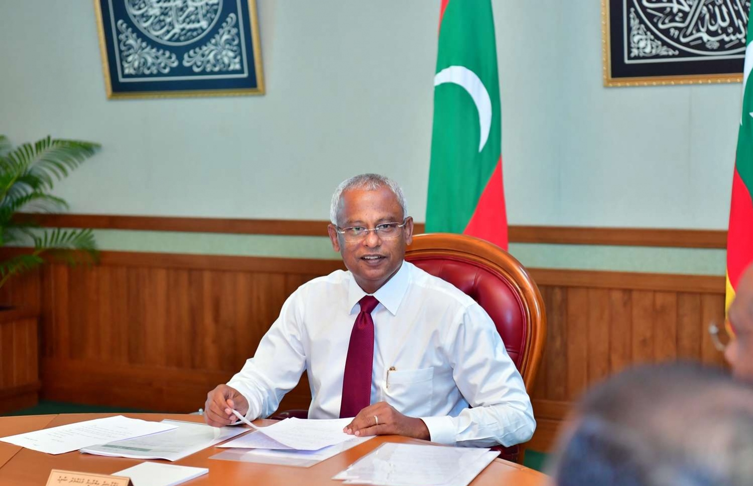 ރައީސް އިބްރާހިމް މުހައްމަދު ސޯލިހް-- ފޮޓޯ: ރައީސް އޮފީސް