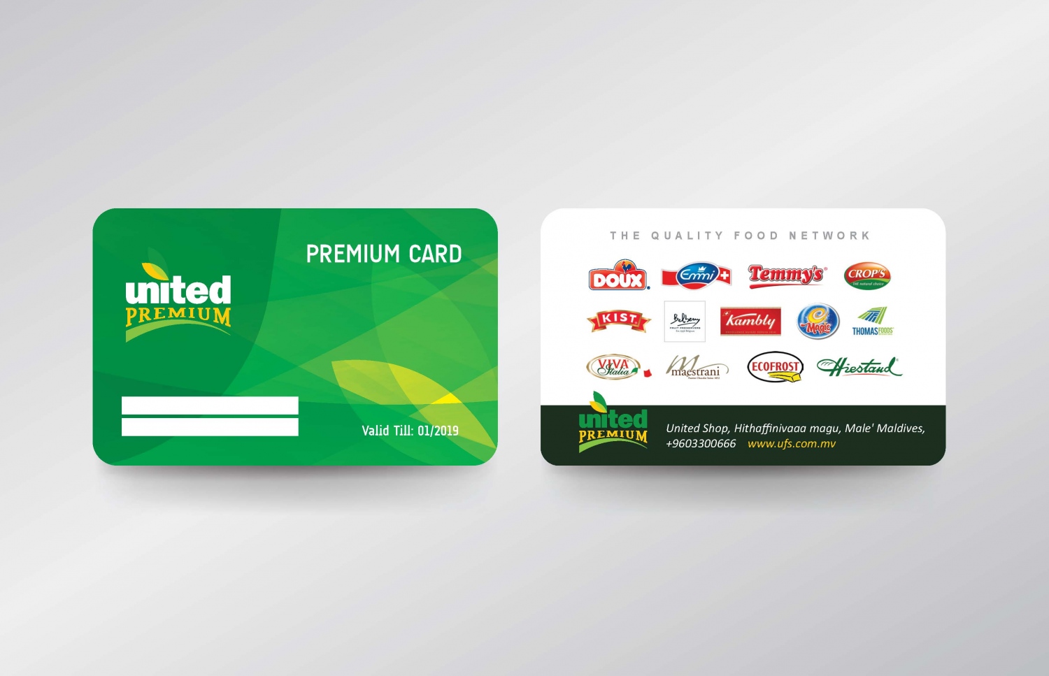 ޔުނައިޓެޑުން ތައާރަފް ކުރާ ލޯޔަލްޓީ ކާޑު.-- ފޮޓޯ: ޔުނައިޓަޑް ފުޑްސް