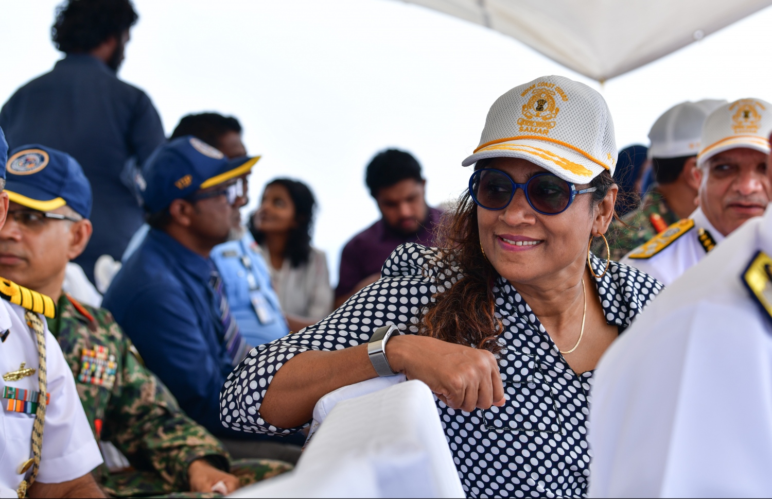 މާލެ: ނޮވެމްބަރު 27، 2018: އިންޑިޔާ އަދި ސްރީލަންކާއާ ގުޅިގެން ރާއްޖޭގައި ހިންގާ "ދޯސްތީ" ގެ ތަމްރީނުތައް ބައްލަވައި ލެއްވުމަށް، ޑިފެންސް މިނިސްޓަރު މާރިޔާ އަހުމަދު ދީދީ ބައިވެރިވެ ވަޑައިގަންނަވަނީ.-- ފޮޓޯ: ނިޝާން އަލީ /މިހާރު