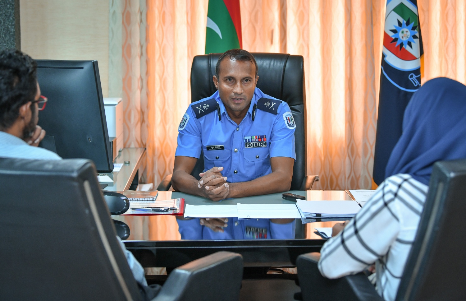 ހަމީދު "މިހާރު"އާ ވާހަކަ ދައްކަވަނީ. --ފޮޓޯ: ހުސެއިން ވަހީދު/މިހާރު