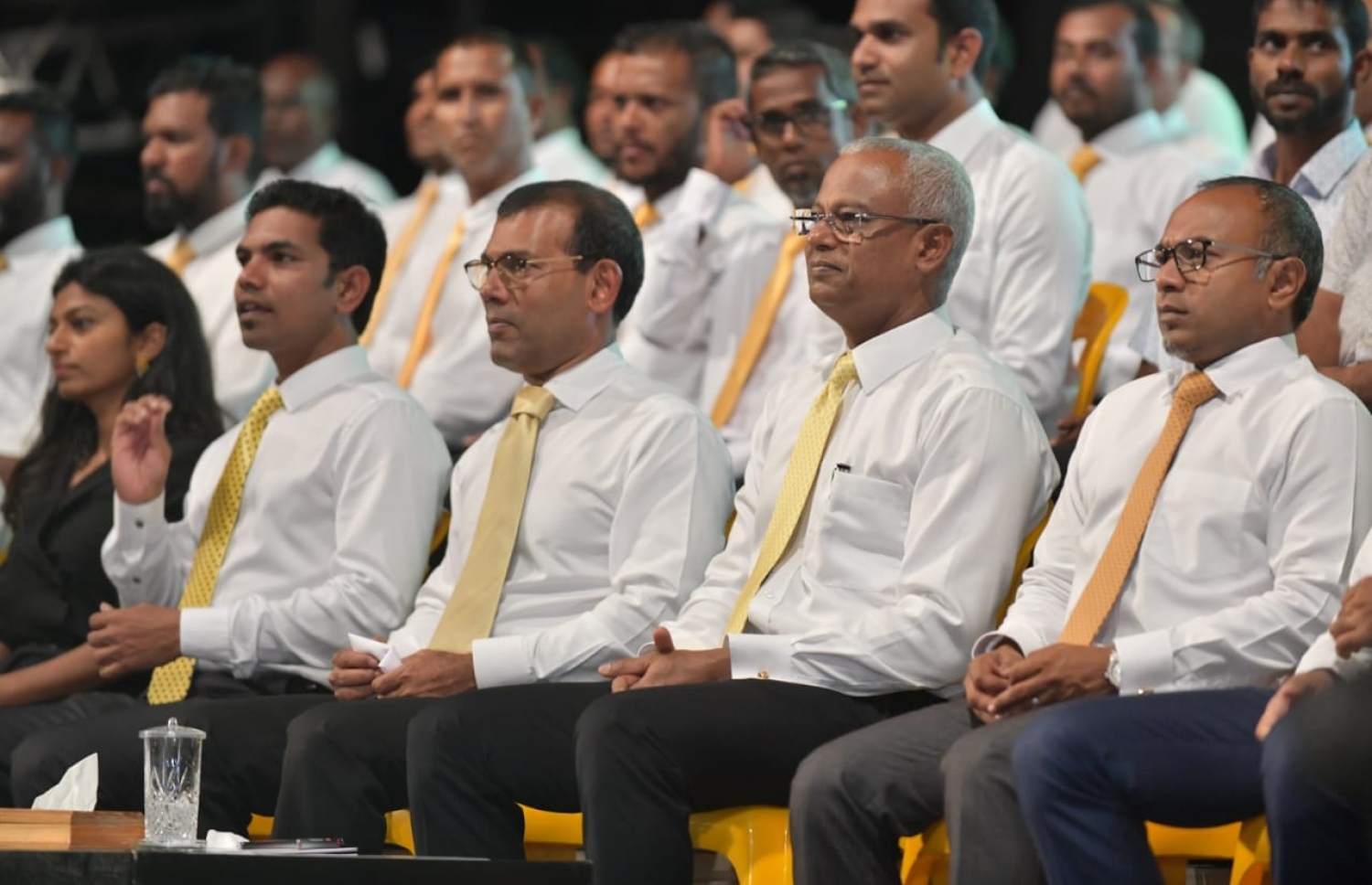 އެމްޑީޕީގެ އިސް ބޭފުޅުން: ރައީސް އިބްރާހީމް މުހައްމަދު ސޯލިހް ދާއިރާ އަށް ވަޑައިނުގަންނަވާތީ މުސްތަފާ ކަންބޮޑުވޭ. މިހާރު/ ފައިލް ފޮޓޯ