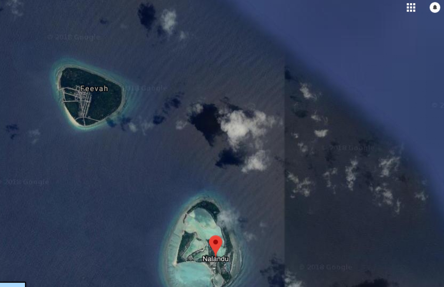 ފީވަށް އަދި ނިލަންދޫ. މާވަހަރު ހޮވީ މި ދެ ރަށް ދޭތެރޭ ކަނޑުއޮޅިން.