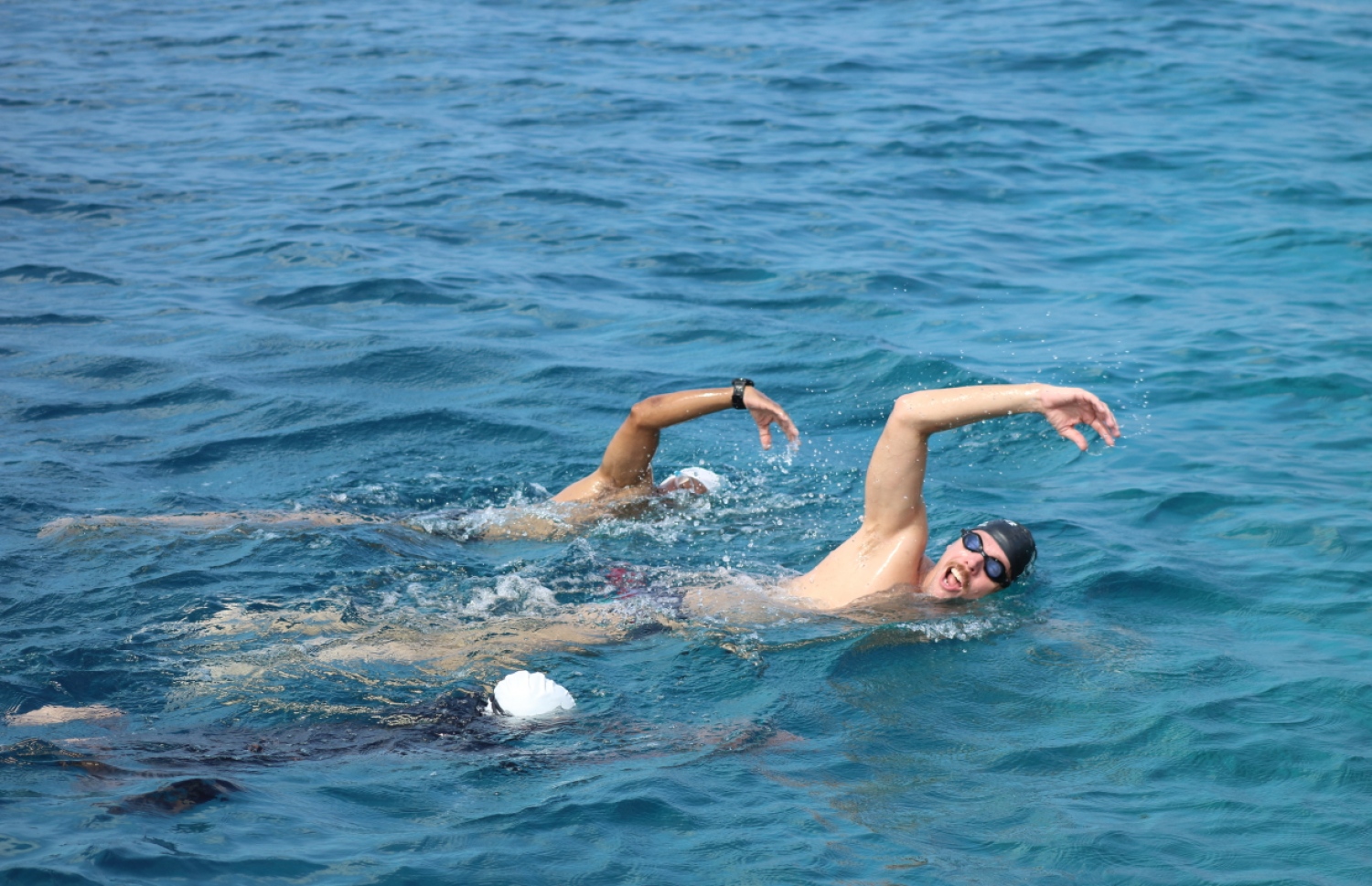 ބ. އޭދަފުށި: ފެބްރުއަރީ 2، 2019: މަޝްހޫރު ގާނޫނީ ވަކީލް، އަދި ދުވުންތެރިޔާ، ހުސައިން ޝަމީމް އިސްވެ ހުންނަވައިގެން ހިންގާ، ސްވިމް މޯލްޑިވްސް އިން ފެށި، "ސްވިމް މޯލްޑިވްސް ބާ ބީއާރް ކްރޯލް 2019" އިވެންޓުގައި ފެތުންތެރިން ފަތަނީ.-- ފޮޓޯ: ސްވިމް މޯލްޑިވްސް