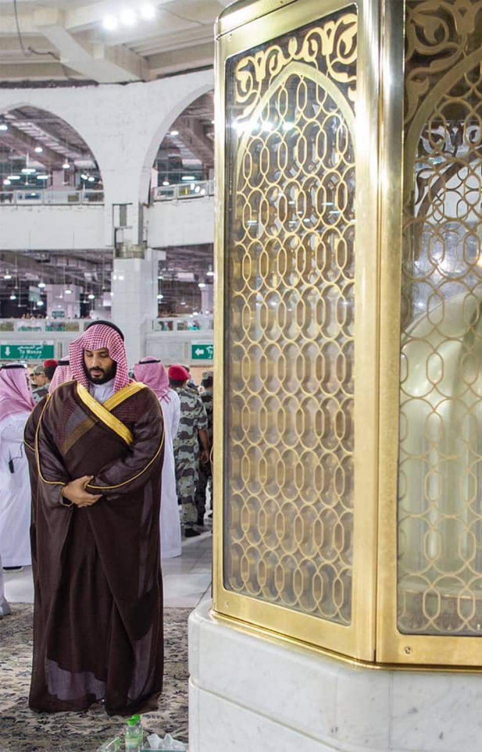 މައްކާ، ފެބްރުއަރީ 12، 2019: ޕްރިންސް މުހައްމަދު މަގާމް އިބްރާހިމްގެ ކައިރީ ނަމާދު ކުރައްވަނީ.