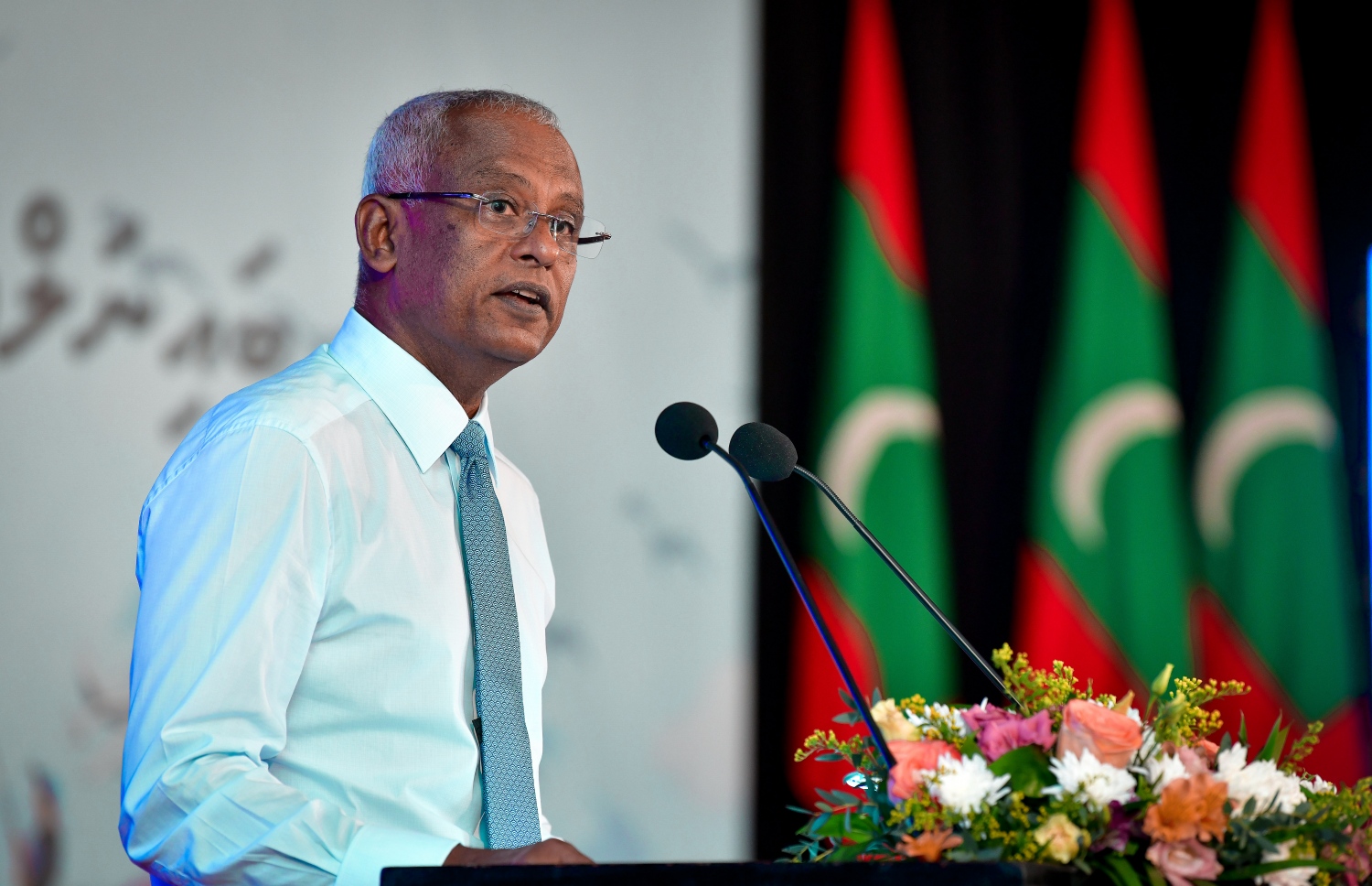 މާލެ: ފެބުރުއަރީ 21، 2019- މި އަހަރުގެ މާދަރީ ބަހުގެ ދުވަހުގެ މުނާސަބަތުގައި ދަރުބާރުގޭގައި ބޭއްވި ހާއްސަ ރަސްމިއްޔާތުގައި، ރައީސް އިބްރާހިމް މުހައްމަދު ސޯލިހް ވާހަކަފުޅު ދައްކަވަނީ.--- ފޮޓޯ: ނިޝާން އަލީ/މިހާރު