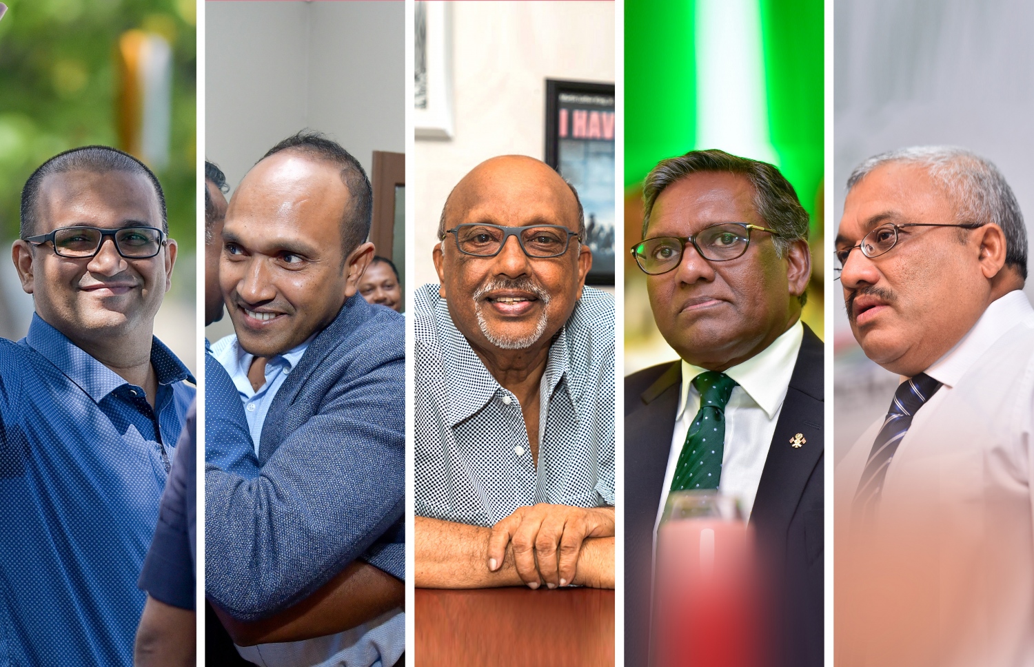 ކުރީގެ ނައިބު ރައީސްކަން ކުރައްވާފައި ތިއްބެވި ބޭފުޅުން. (ކ-ވ). އަބްދުﷲ ޖިހާދު، ޑރ. މުހައްމަދު ވަހީދު، މުހައްމަދު ވަހީދުއްދީން، ޑރ. މުހައްމަދު ޖަމީލް އަދި ކުރީގެ ނައިބު ރައީސް އަހުމަދު އަދީބު. --- ފޮޓޯ: މިހާރު