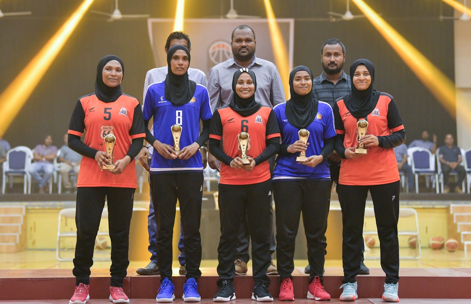 މުބާރާތުގެ އެންމެ މޮޅު ފަސް ކުޅުންތެރިން: (ކ.ވ) އިސްރާއު، ރާއިފާ، ޝިޒްނާ، ނަޝްފާ އަދި ރީމާ. -- ފޮޓޯ: ނިޝާން އަލީ/ މިހާރު