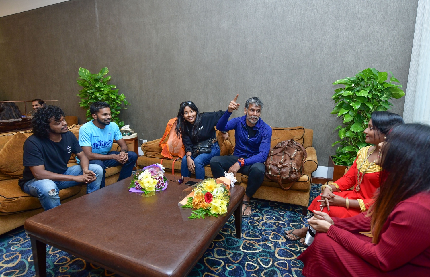 މިލިންދު ސޯމަން (މ) މިއަދު އެއާޕޯޓުގެ ވީއައިޕީ ލައުންޖުގައި. --ފޮޓޯ: ނިޝާން އަލީ/ މިހާރު