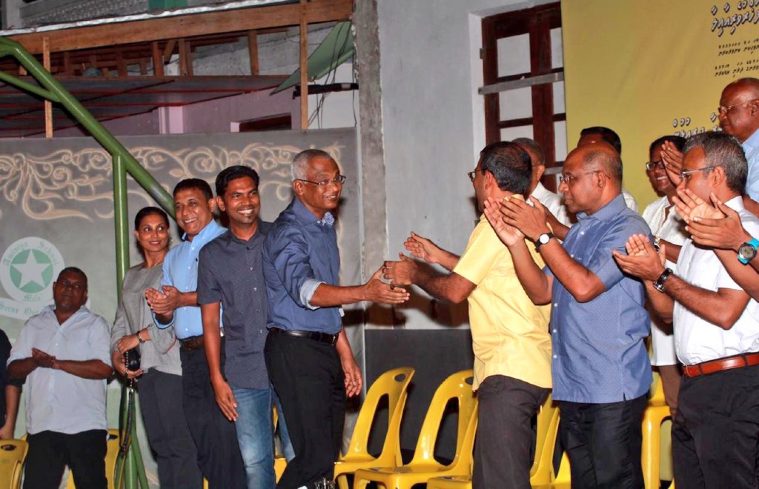 އެމްޑީޕީގެ ކެމްޕޭން ހަރަކާތުގައި ރައީސް އިބްރާހިމް މުހައްމަދު ސޯލިހް ބައިވެރިވެވަޑައިގަންނަވަނީ. --ފޮޓޯ/ސޯޝަލް މީޑިއާ