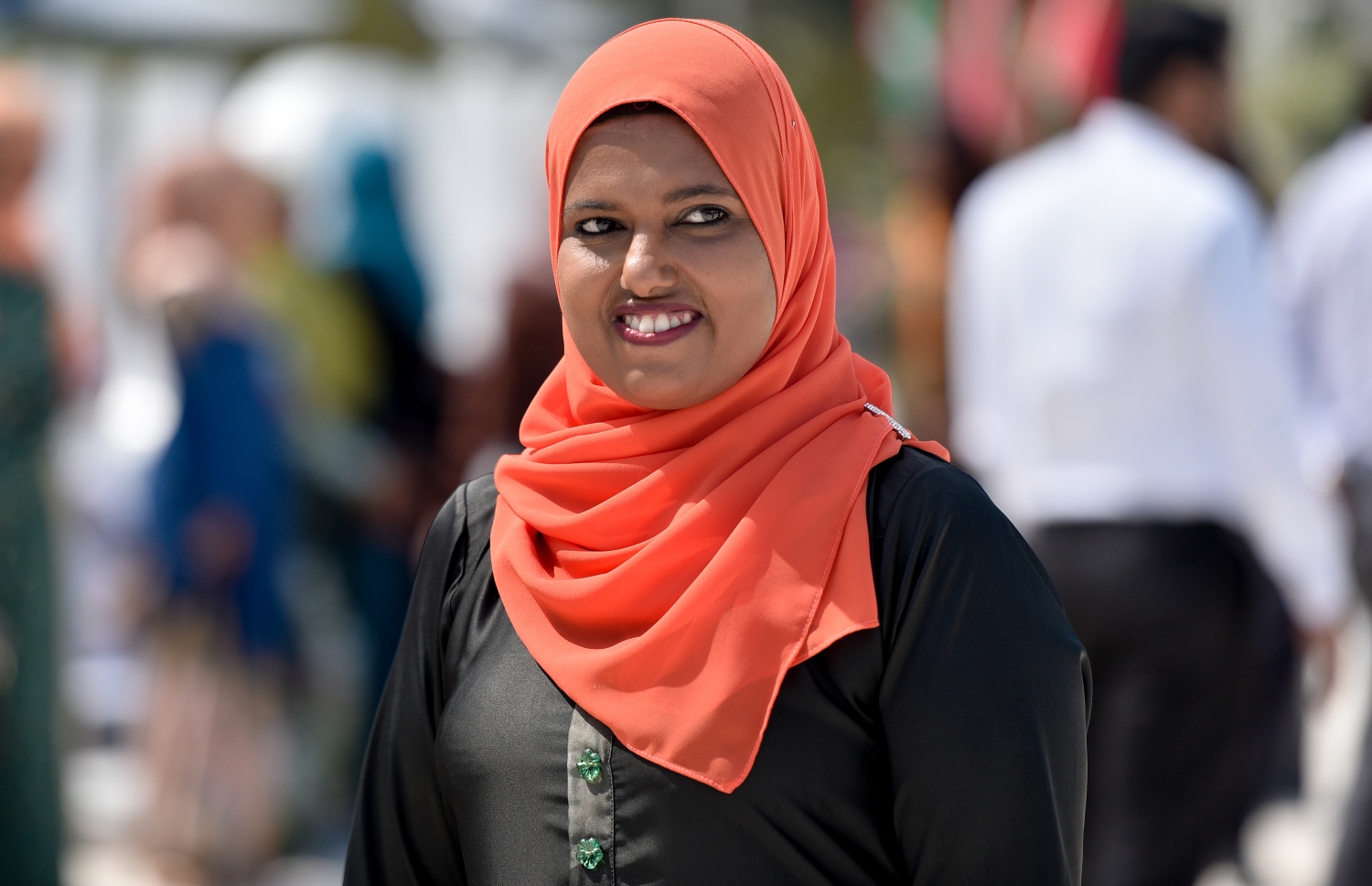 ކ.މާފުށި: މާޗް 7، 2019- މި އަހަރުގެ ބައިނަލްއަގްވާމީ އަންހެނުންގެ ދުވަހުގެ ރަސްމީ ޖަލްސާ މި ރަށަށް ވަޑައިގެންނެވި ޖެންޑާ މިނިސްޓަރު ޝިދާތާ ޝަރީފް.---ފޮޓޯ: އަހުމަދު ނިޝާތު/މިހާރު