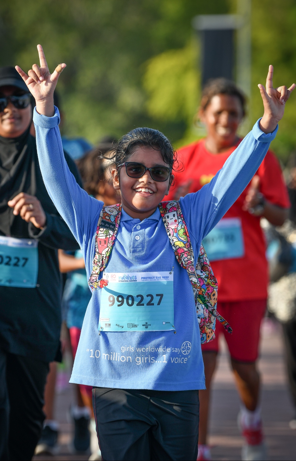 މާލެ- 9 މާޗް 2019 : ފުރަތަމަ ފަހަރަށް ބޭއްވި މޯލްޑިވްސް އިންޓަނޭޝަނަލް މެރެތަން ނިންމާލުމަށް ބޭއްވި ކިޑްސް މައިލްސްގައި ކުޑަކުއްޖަކު އިއްޔެ ހަވީރު ދުވަނީ --. ފޮޓޯ: ނިޝާން އަލީ/ މިހާރު