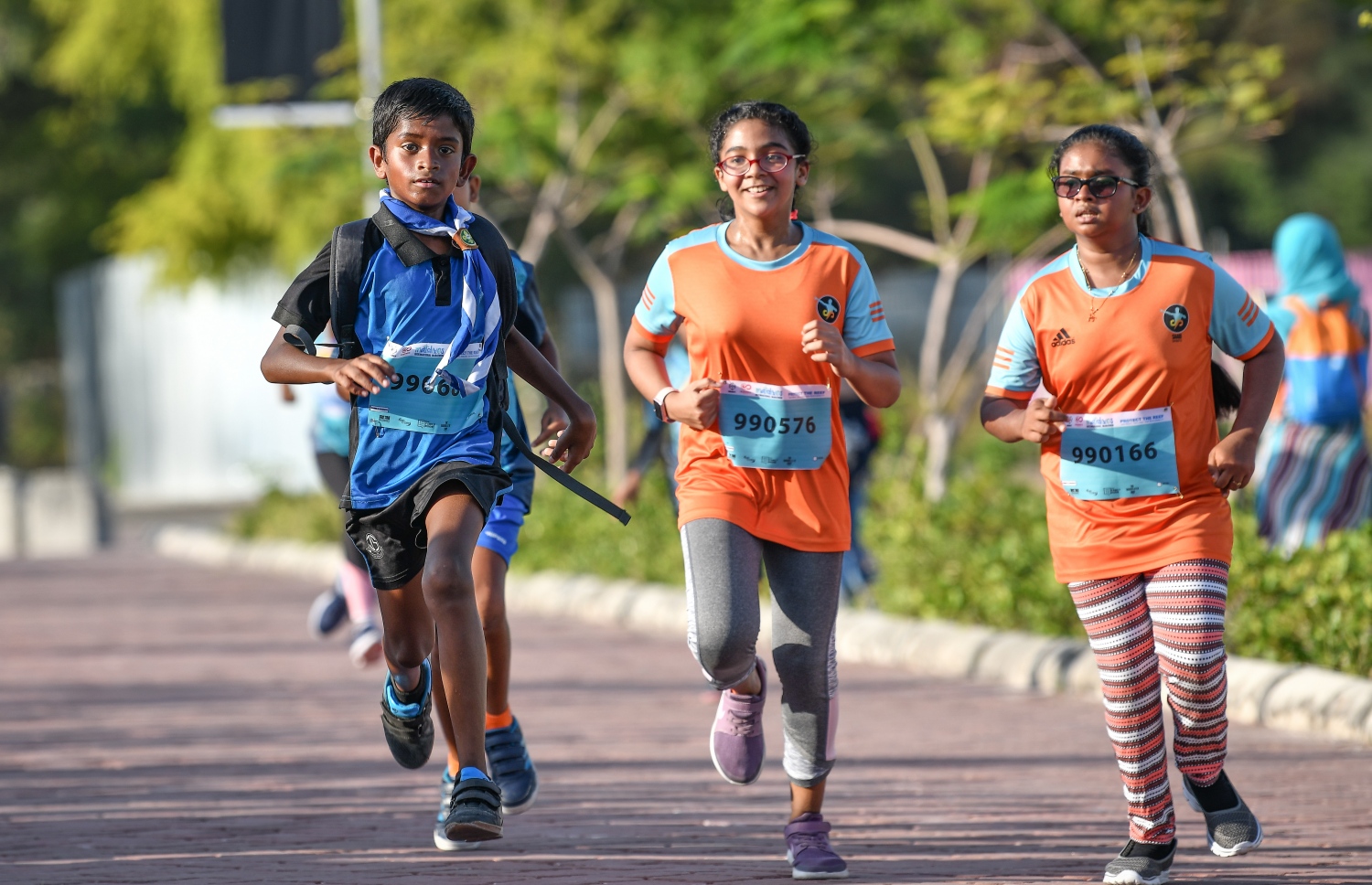 މާލެ- 9 މާޗް 2019 : ފުރަތަމަ ފަހަރަށް ބޭއްވި މޯލްޑިވްސް އިންޓަނޭޝަނަލް މެރެތަން ނިންމާލުމަށް ބޭއްވި ކިޑްސް މައިލްސްގައި ކުޑަކުދިން އިއްޔެ ހަވީރު ދުވަނީ --. ފޮޓޯ: ނިޝާން އަލީ/ މިހާރު