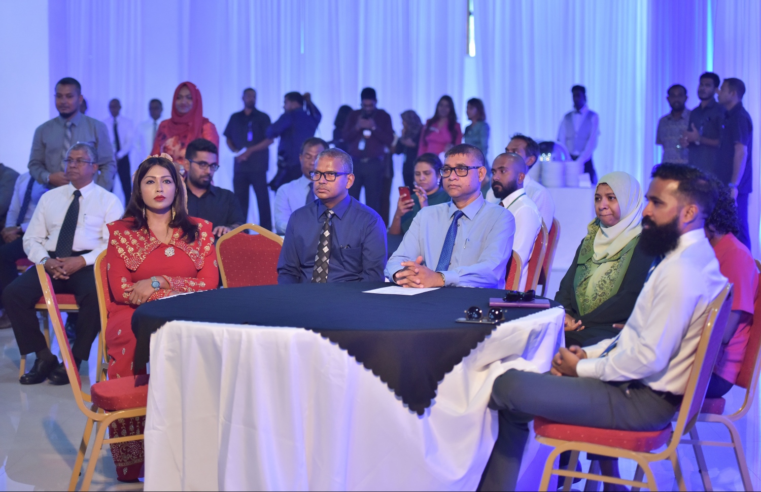 މާލެ: މާޗް 18، 2019- އެސްއެމްއީ ޑިވެލޮޕްމެންޓް ފައިނޭންސް ކޯޕަރޭޝަން (އެސްޑީއެފްސީ) އިފްތިތާހުކުރުގެ ރަސްމިއްޔާތުގެ ތެރެއިން.---ފޮޓޯ: ހުސައިން ވަހީދު/މިހާރު