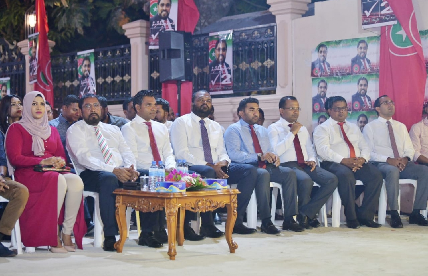 ޖުމްހޫރީ ޕާޓީން މަޖިލިސް އިންތިހާބު ކެމްޕޭނަށް މާމިގިލީގައި ބޭއްވި ޖަލްސާ. -- ފޮޓޯ ހުސެން ވަހީދު/މިހާރު