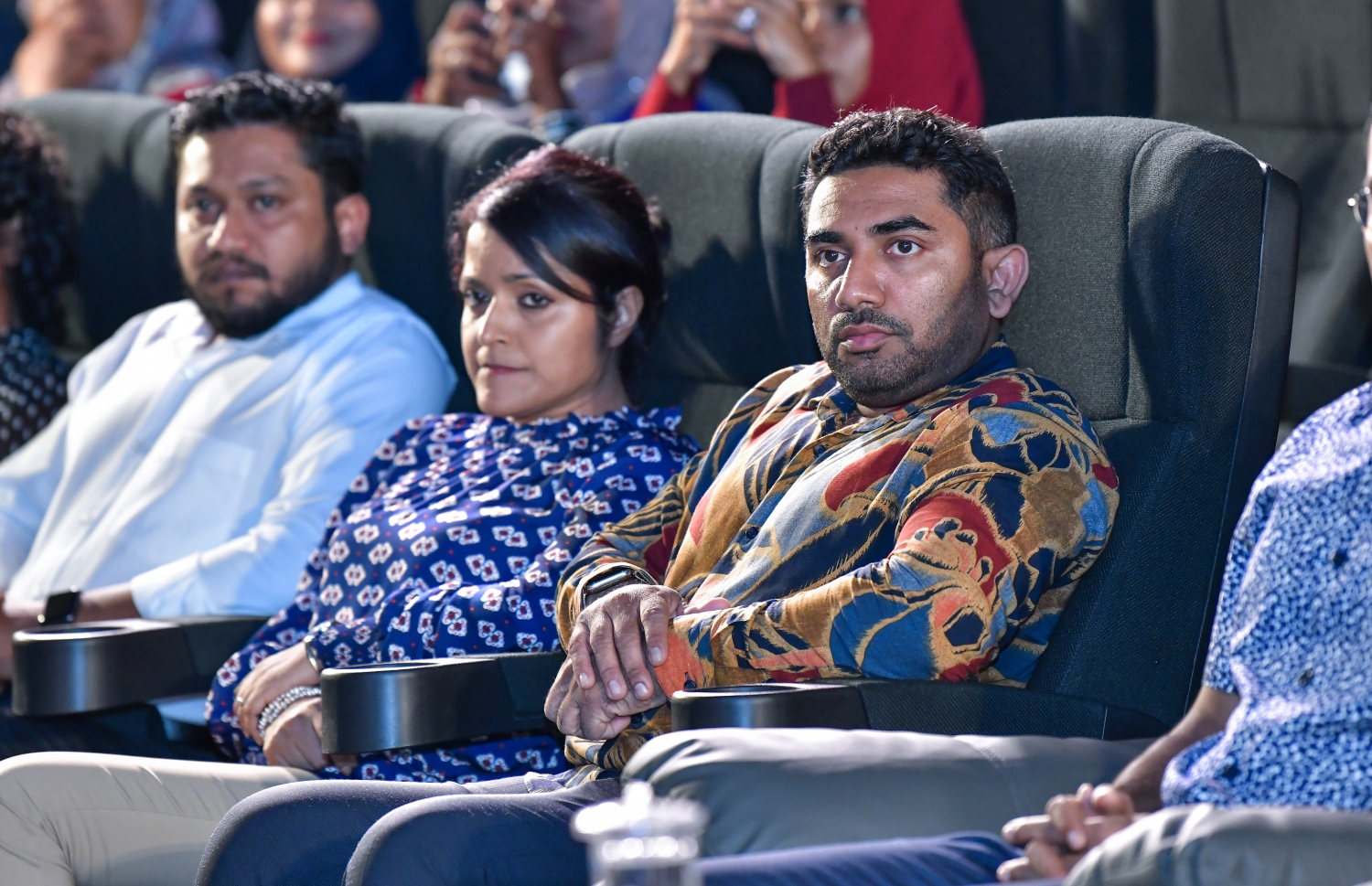 އައިލެންޑްސްޑޮޓްއެމްވީ އިފުތިތާހު ކުރުމަށް މިރޭ ބޭއްވި ހަފުލާގައި ހެލްތު މިނިސްޓަރު އަމީން (ކ) ހެރިޓޭޖް މިނިސްޓަރު ޔުމްނާ ބައިވެރިވެވަޑައިގަންނަވަނީ.---ފޮޓޯ: ނިޝާން އަލީ/މިހާރު