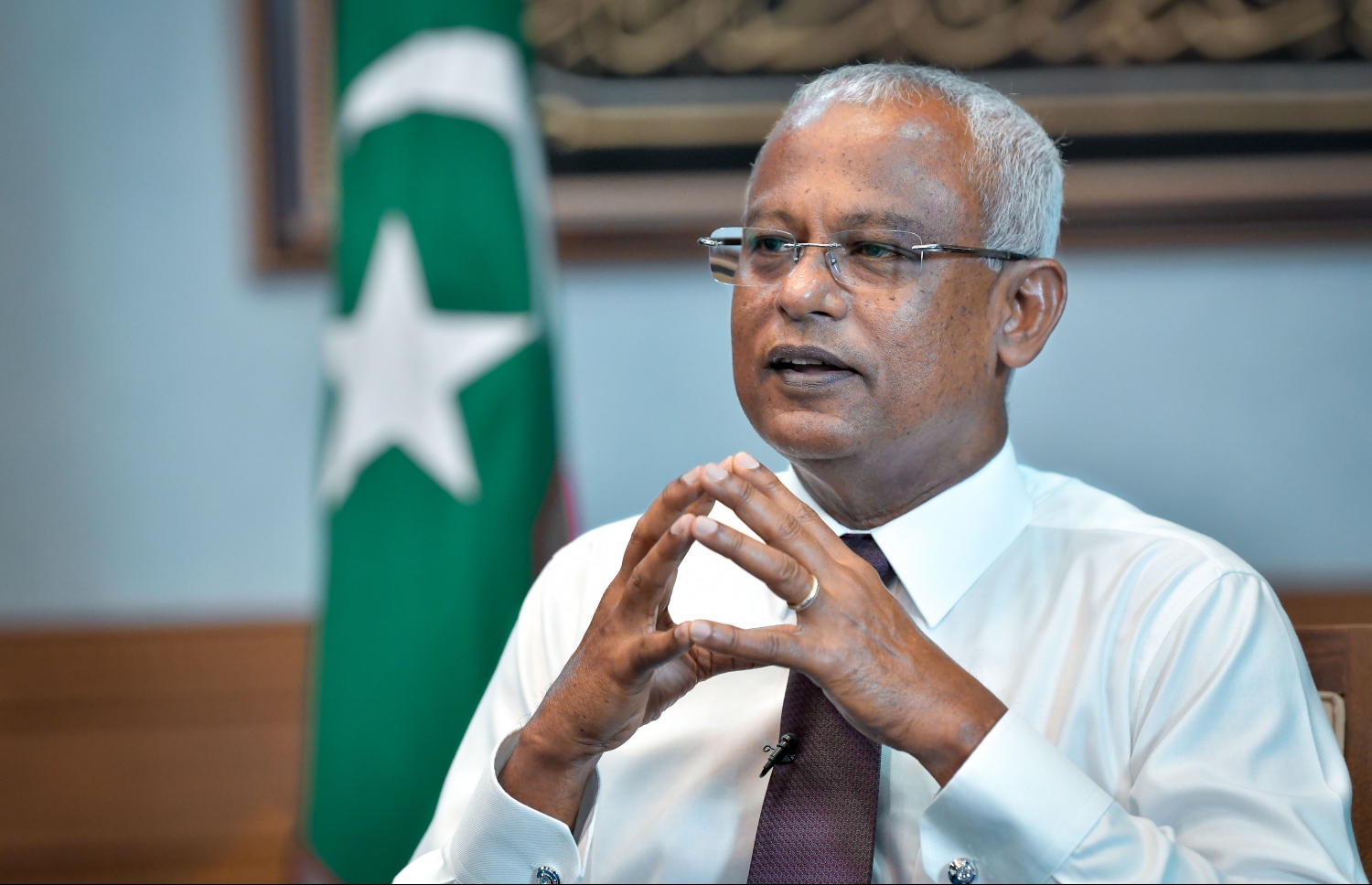 ރައީސް އިބްރާހިމް މުހައްމަދު ސޯލިހް މިއަދު "މިހާރު" އަށް އިންޓަވިއު ދެއްވަނީ.---ފޮޓޯ: ނިޝާން އަލީ/މިހާރު