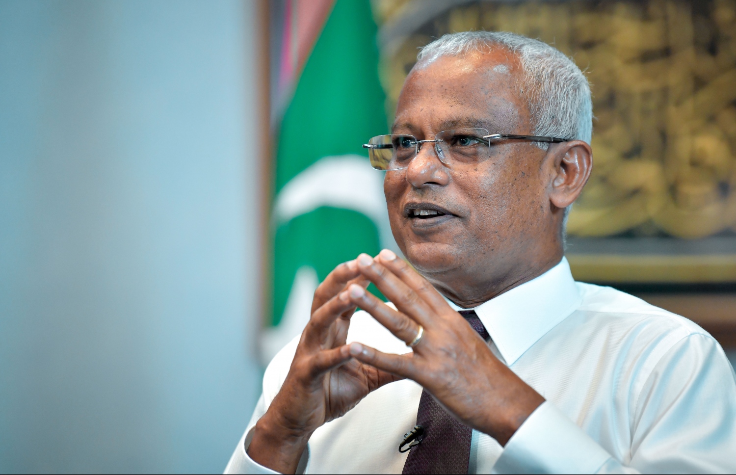 ރައީސް އިބްރާހިމް މުހައްމަދު ސޯލިހް "މިހާރު" އަށް އިންޓަވިއުދެއްވަނީ --ފޮޓޯ: އަލީ ނިޝާން/މިހާރު