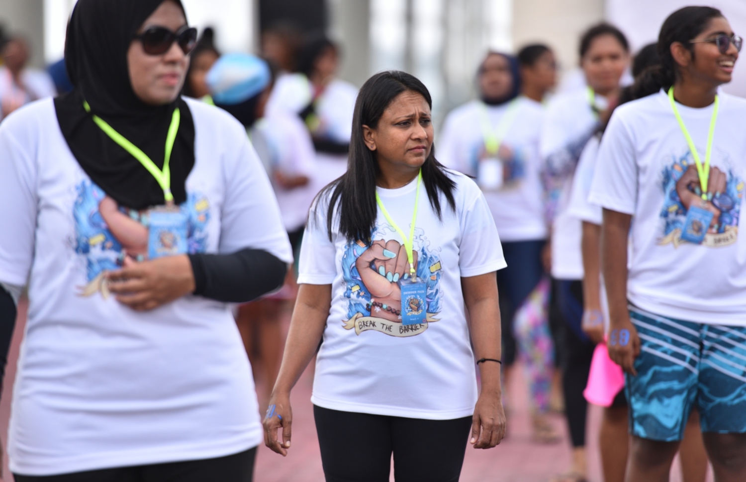 މާލެ: މާޗް 30، 2019: ބައިނަލްއަގުވާމީ އަންހެނުންގެ ދުވަސް ފާހަގަ ކުރަން މޯލްޑިވްސް ލައިފްގާޑް އެސޯސިއޭޝަނުން އިންތިޒާމްކުރި "ބްރޭކް ދަ ބެރިއާ" ފެތުމުގެ ހަފުލާ.-- ފޮޓޯ: ރައީސް އޮފީސް