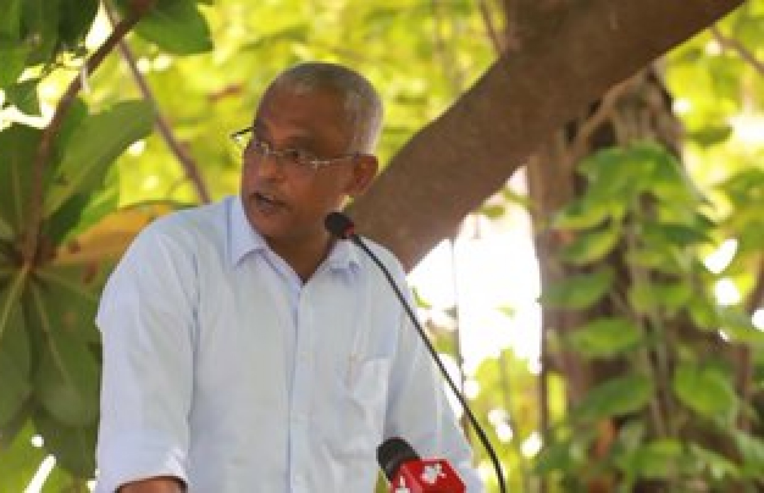 ހަނިމާދޫގައި ރައީސް ވާހަކަ ދައްކަވަނީ: އެމްޑީޕީ ކެންޑިޑޭޓުންނަށް ވޯޓް ދެއްވުމަށް އެދިލެއްވި-- ފޮޓޯ: އެމްޑީޕީ