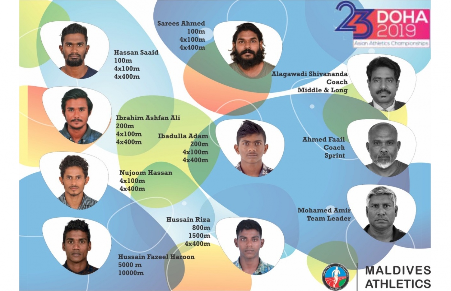 އޭޝިއަން އެތުލެޓިކްސް ޗެމްޕިއަންޝިޕުގައި ވާދަކުރާ ރާއްޖޭގެ ސްކޮޑް.