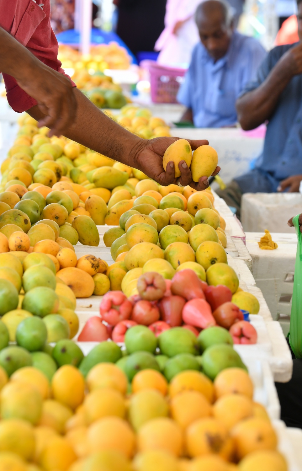 މާލެ: އޭޕްރިލް 25، 2019: ލޯކަލް މާރުކޭޓުގެ ބޭރުން މީހަކު އަނބު ގަންނަނީ.---ފޮޓޯ: ހުސައިން ވަހީދު/މިހާރު