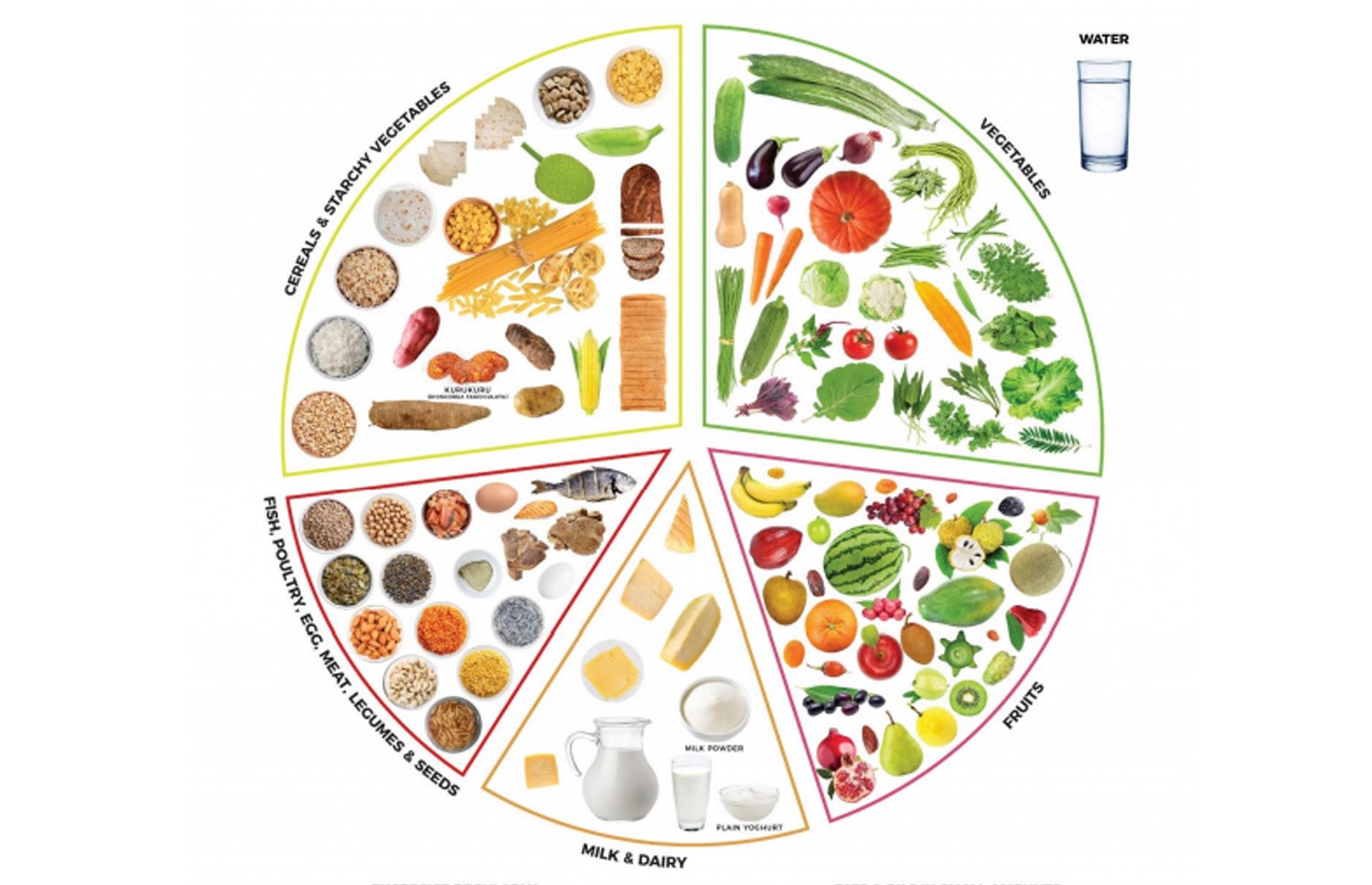 ކެއުމުގައި ހިމަނަން ޖެހޭ ބާވަތްތައް އަދި އެ އެއްޗެހި ބޭނުންކުރަންވީ ނިސްބަތް އަންގައިދޭ "ފުޑް ގައިޑް"