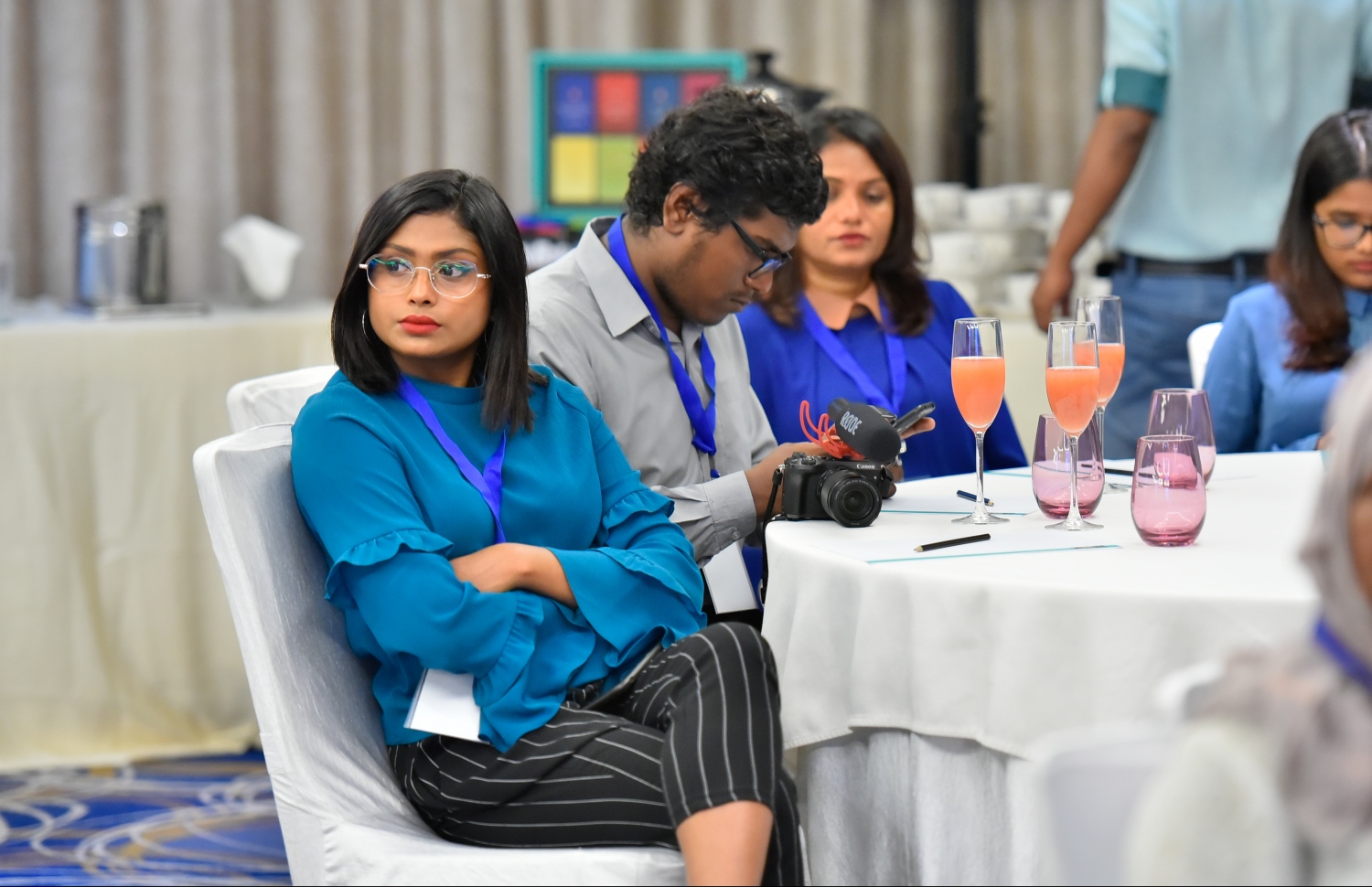 މާލެ- މޭ 2، 2019- މިއަހަރުގެ ނޫސްވެރިކަމުގެ މިނިވަންކަމުގެ ދުވަސް ފާހަގަކުރުމުގެ ގޮތުން ހޮޓަލް ޖެންގައި ބޭއްވި ރަސްމިއްޔާތުގެ ތެރެއިން.--- ފޮޓޯ: ހުސައިން ވަހީދު/މިހާރު