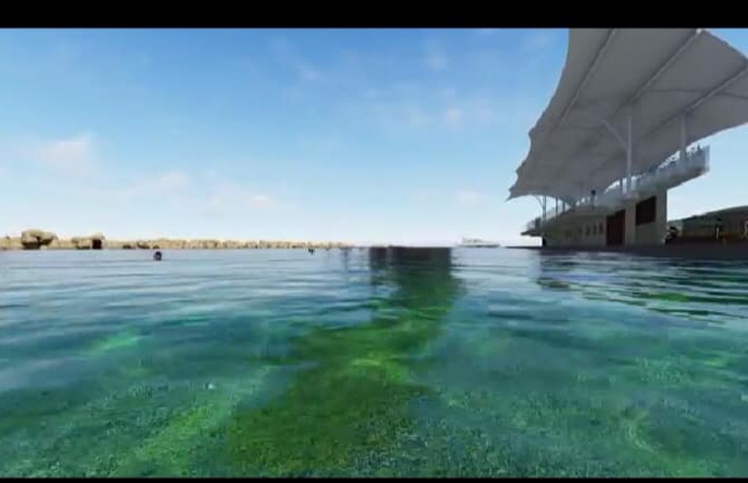 ސްވިމިން ޓްރެކް ސަރަހައްދު ތަރައްގީކުރާ ގޮތުގެ ކުރެހުމެއް.