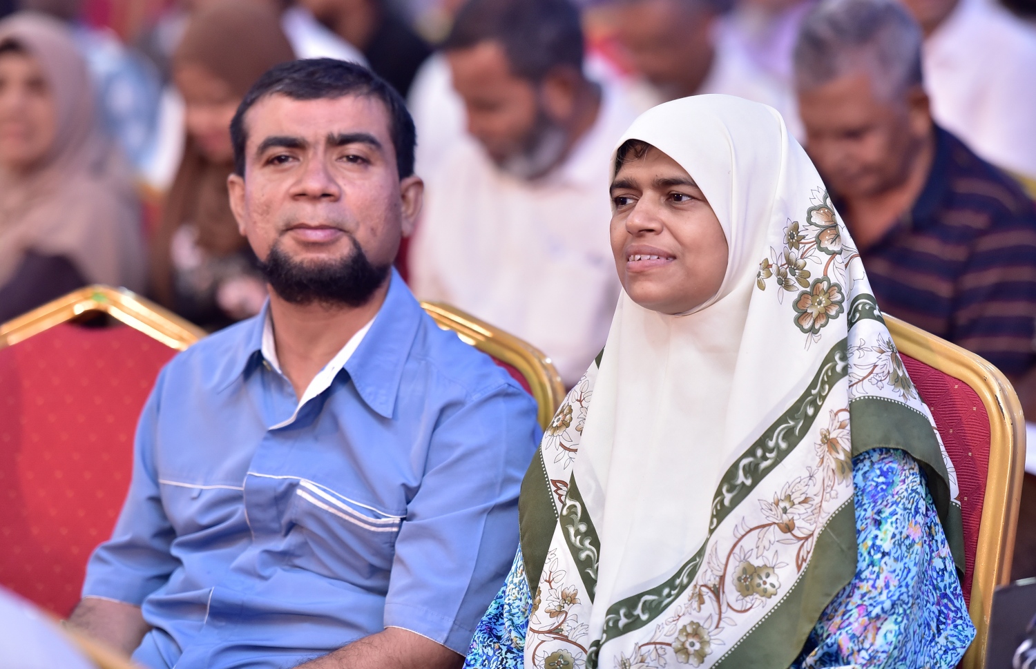 މާލެ- މޭ 16، 2019- ރާއްޖޭގެ އެންމެ ބޮޑު ވިޔަފާރި ކުންފުނި އެސްޓީއޯ އިން ދަރުބާރުގޭގައި ރޭ ބޭއްވި އަހަރީ އާއްމު ޖަލްސާގައި ބައިވެރިވި އެ ކުންފުނީގެ ބައެއް ހިއްސާދާރުން.---ފޮޓޯ: ނިޝާން އަލީ/މިހާރު