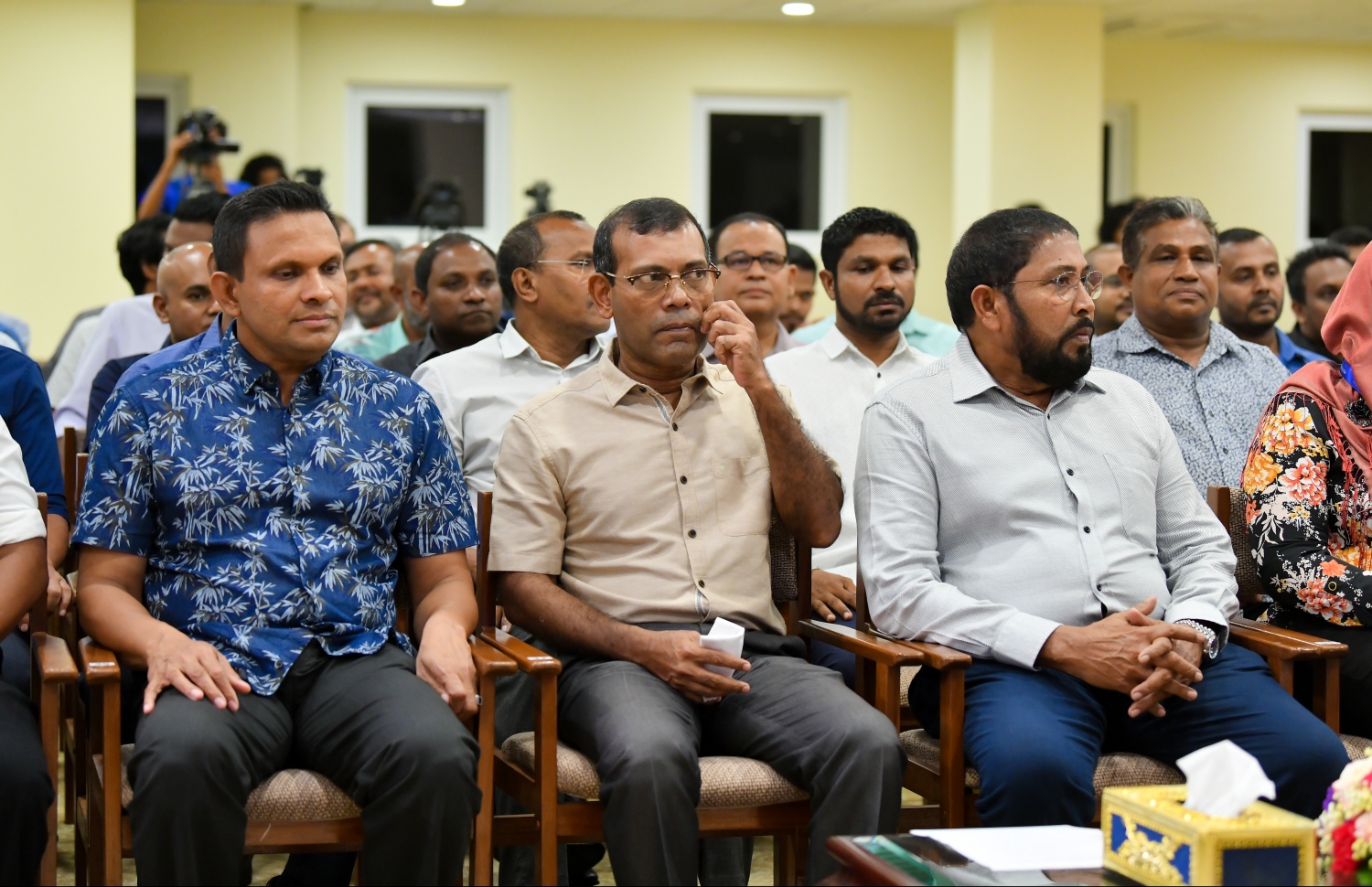 ގާސިމް (ކ) އާއި ނަޝީދު އަދި ނާޒިމް: ސިޔާސީ ކުރިމަގު ކަނޑައެޅުމުގައި ނުފޫޒު ގަދަ -- ފައިލް ފޮޓޯ: މިހާރު