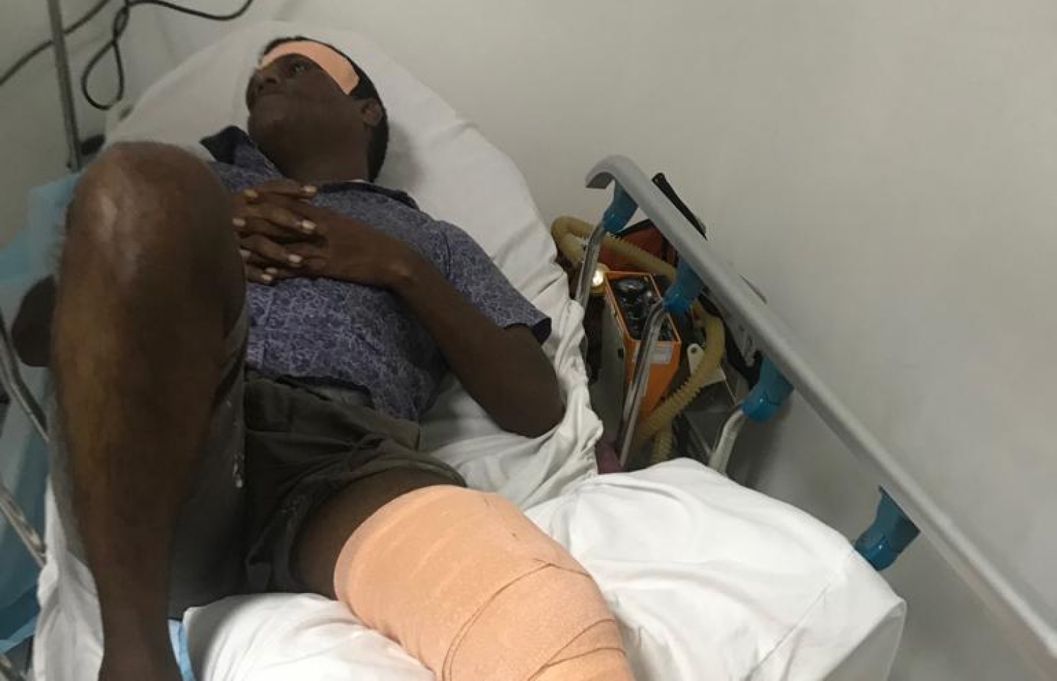 އިނގުރައިދޫ ދާއިރާގެ މެމްބަރު ހަސަން އަހުމަދު ހޮސްޕިޓަލްގައި.