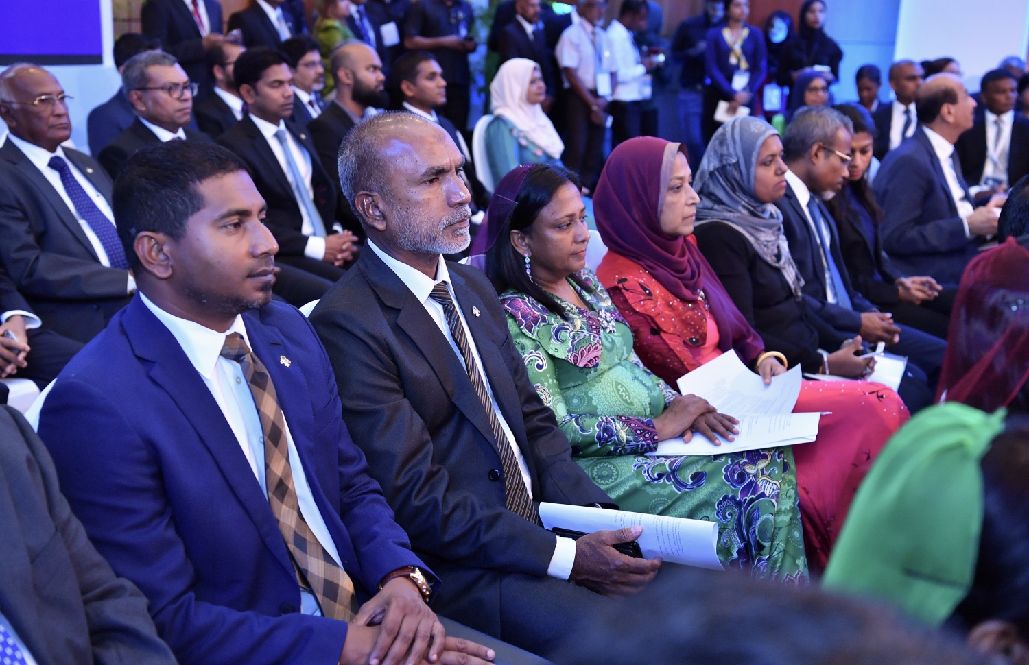 މާލެ: ޖޫން 16، 2019: "މޯލްޑިވްސް ޕާޓްނާޝިޕް ފޯރަމް" ފެށުމަށް ކުރުނބާ މޯލްޑިވްސްގައި ބޭއްވި ރަސްމިއްޔާތެއްގެ ތެރެއިން.-- ފޮޓޯ: ރައީސް އޮފީސް