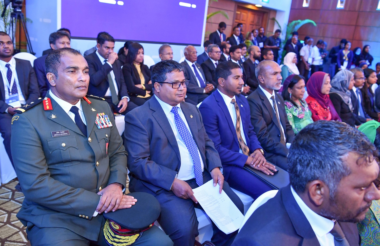 މާލެ: ޖޫން 16، 2019: "މޯލްޑިވްސް ޕާޓްނާޝިޕް ފޯރަމް" ފެށުމަށް ކުރުނބާ މޯލްޑިވްސްގައި ބޭއްވި ރަސްމިއްޔާތެއްގެ ތެރެއިން.-- ފޮޓޯ: ރައީސް އޮފީސް