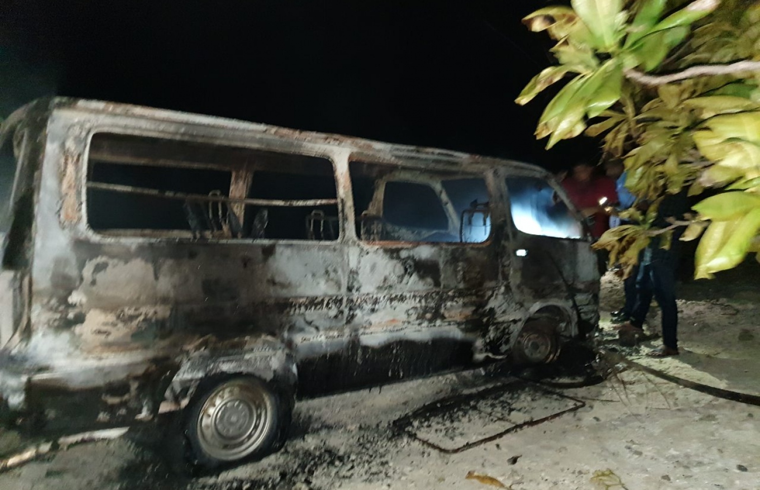 ގަމުގެ އެމްއޯ ހޮޓަލުގެ ވޭނުގައި މިރޭ ރޯކޮށްލާފައި.---ފޮޓޯ: ޕޮލިސް