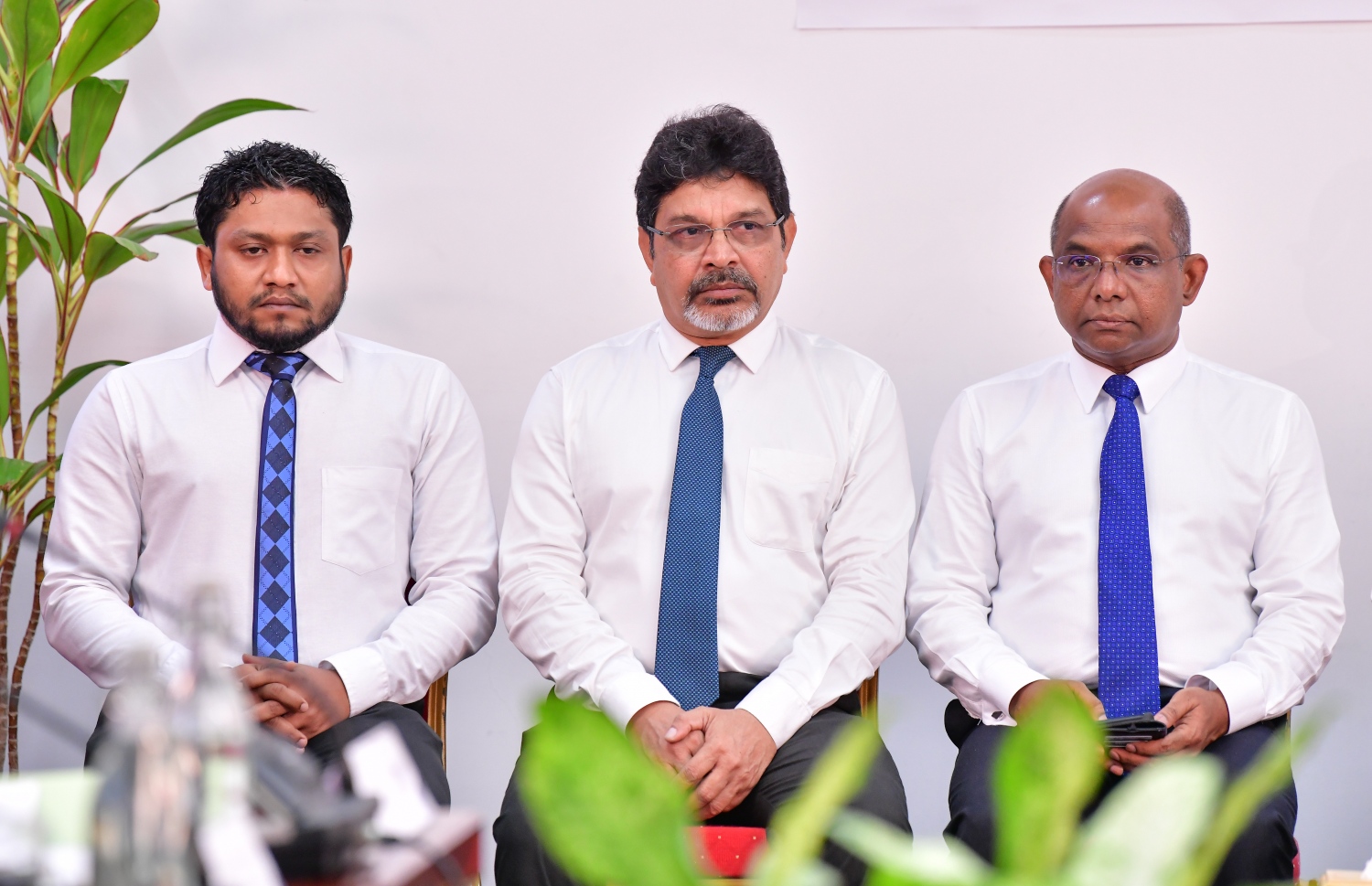 މާލެ: ޖޫން 19، 2019: ބޭރު ގައުމުތަކުގައި ތިބޭ ރާއްޖޭގެ ސަފީރުންގެ އަހަރީ ބައްދަލުވުން ފެށުމުގެ ގޮތުން ފޮރިން މިނިސްޓްރީގައި ބޭއްވި ރަސްމިއްޔާތުގައި ފޮރިން މިނިސްޓަރު އަބްދުﷲ ޝާހިދު(ކ) ބައިވެރިވެ ވަޑައިގަންނަވަނީ.-- ފޮޓޯ: ނިޝާން އަލީ /މިހާރު