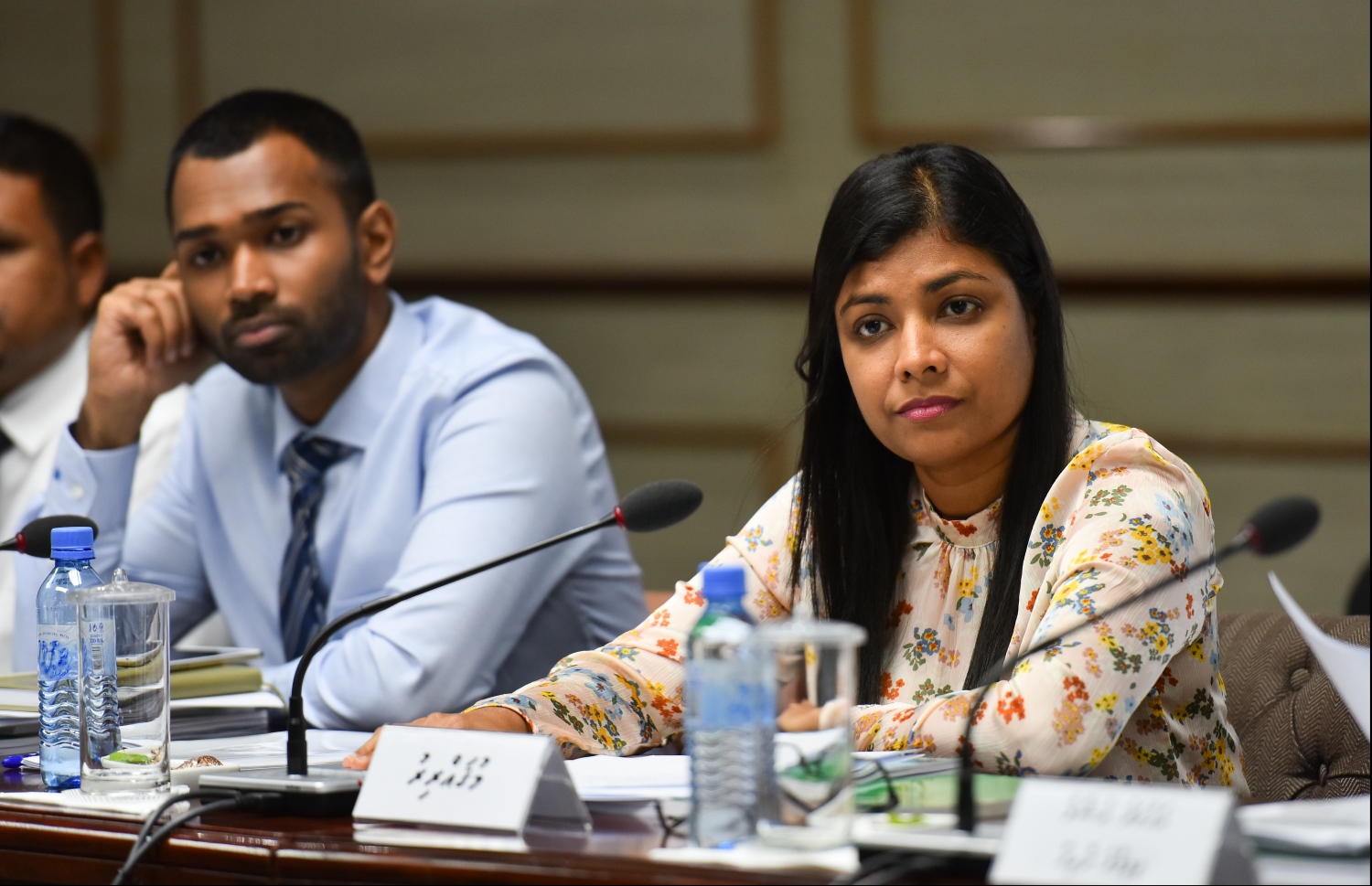 ރައްޔިތުންގެ މަޖިލިހުގެ ކޮމިޓީއެއްގައި ރޮޒެއިނާ ބައިވެރިވެވަޑައިގަންނަވަނީ. --- ފޮޓޯ: މަޖިލިސް