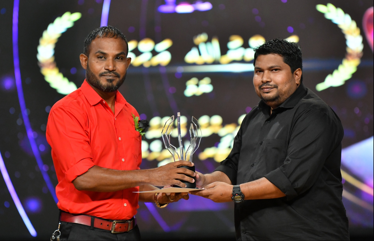 މާލެ: ޖޫން 21، 2019- ޕީއެސްއެމް އޮފީސްތަކުގެ ޓެލެޑްރާމާ މުބާރާތުގެ އެވޯޑު ދިނުމުގެ ހަފުލާގެ ތެރެއިން.---ފޮޓޯ: ހުސައިން ވަހީދު/މިހާރު