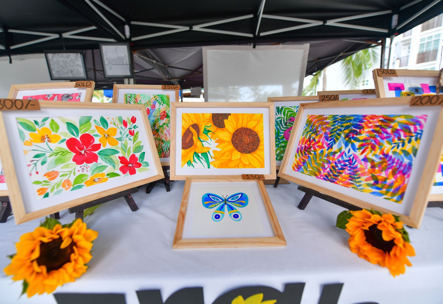 ހުޅުމާލެ: ޖޫން 22، 2019: ލައިވް މިއުޒިކަށް ލޯބި ކުރާ ފަންނާނުންގެ ހުނަރުތައް ދައްކާލުމަށް އުފައްދާފައިވާ މިއުޒިކް ކޮމިއުނިޓީ "ފަންނުގެ ދަރިން" ގެ ފަރާތުން ހުޅުމާލޭގައި ބޭއްވި ފެސްޓިވަލުގައި ބަހައްޓާފައިވާ ކުރެހުންތަކެއް.-- ފޮޓޯ: ނިޝާން އަލީ /މިހާރު